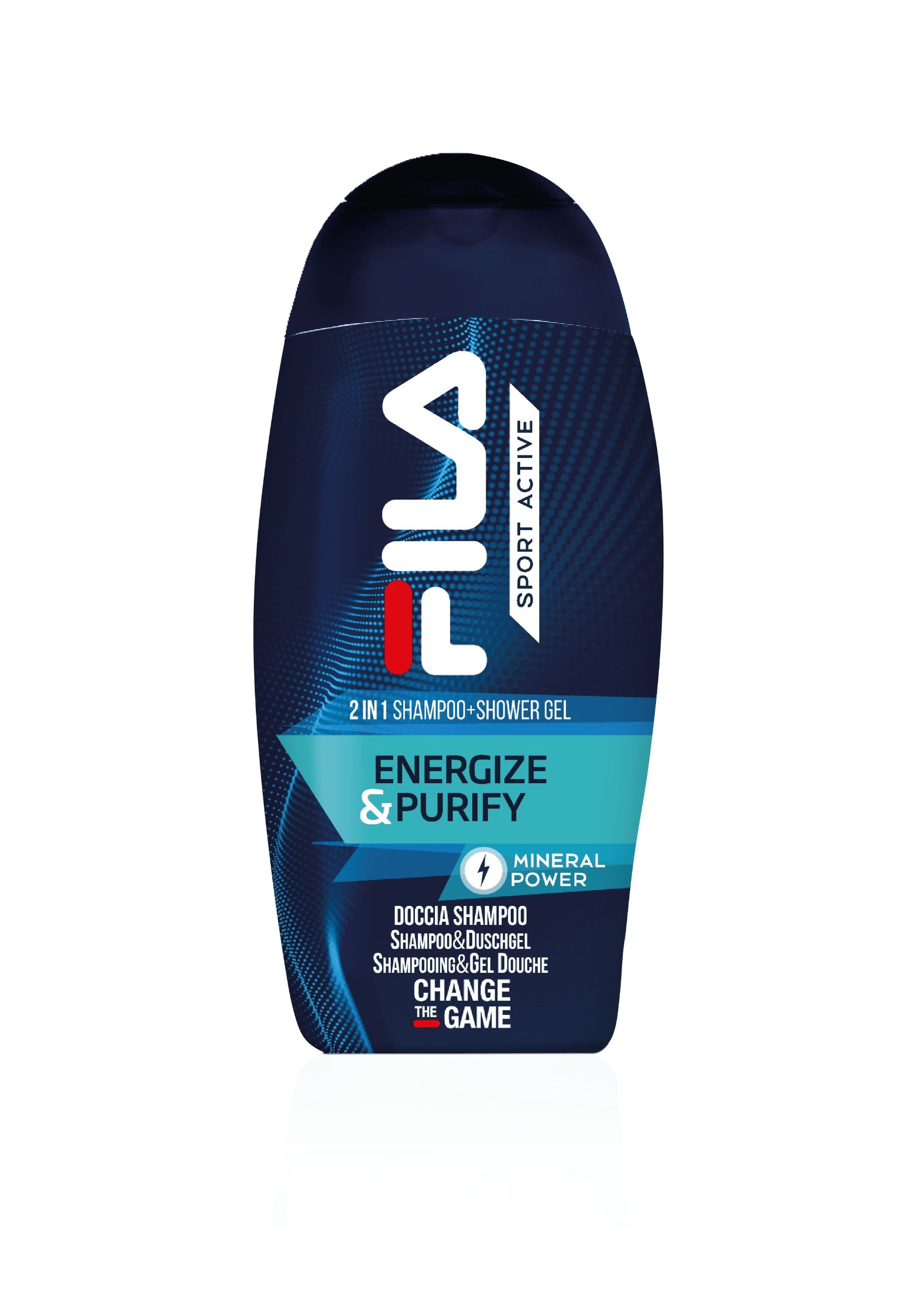 Drogerie a kosmetika - Sprchový gel Fila Energize&Purify 250 ml na vlasy a tělo pro muže.