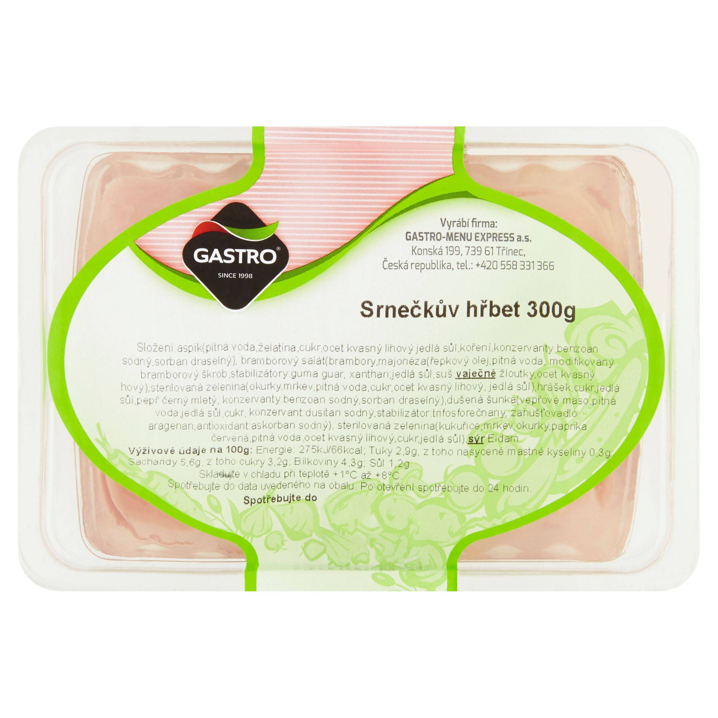 Uzeniny a lahůdky - Srnečkův hřbet 300 g