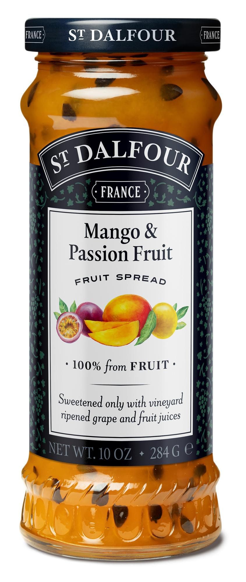 Trvanlivé potraviny - St. Dalfour Mango & maracuja ovocná pomazánka s vysokým obsahem ovoce 284g