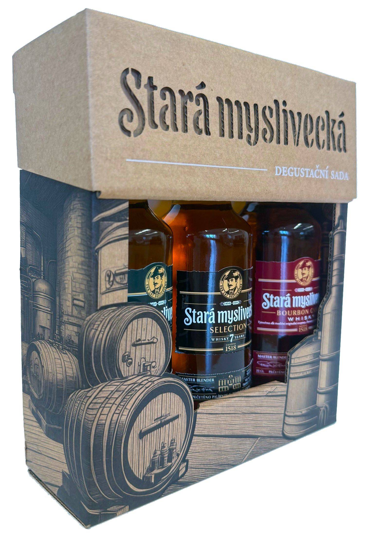 Nápoje - Stará myslivecká degustační sada 40% 3x0,2l