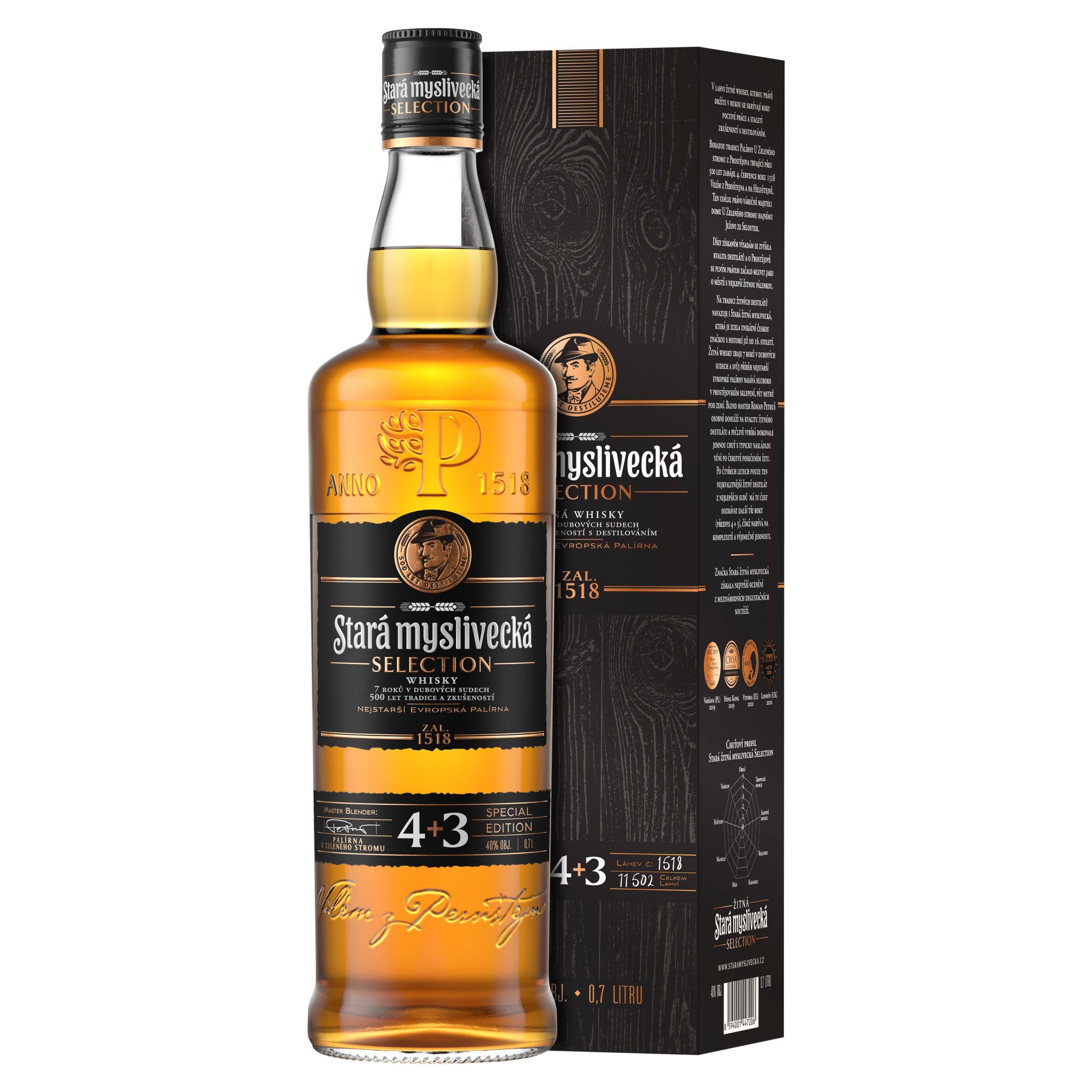 Nápoje - Stará žitná myslivecká Selection v dárkovém balení 40% 0,7l