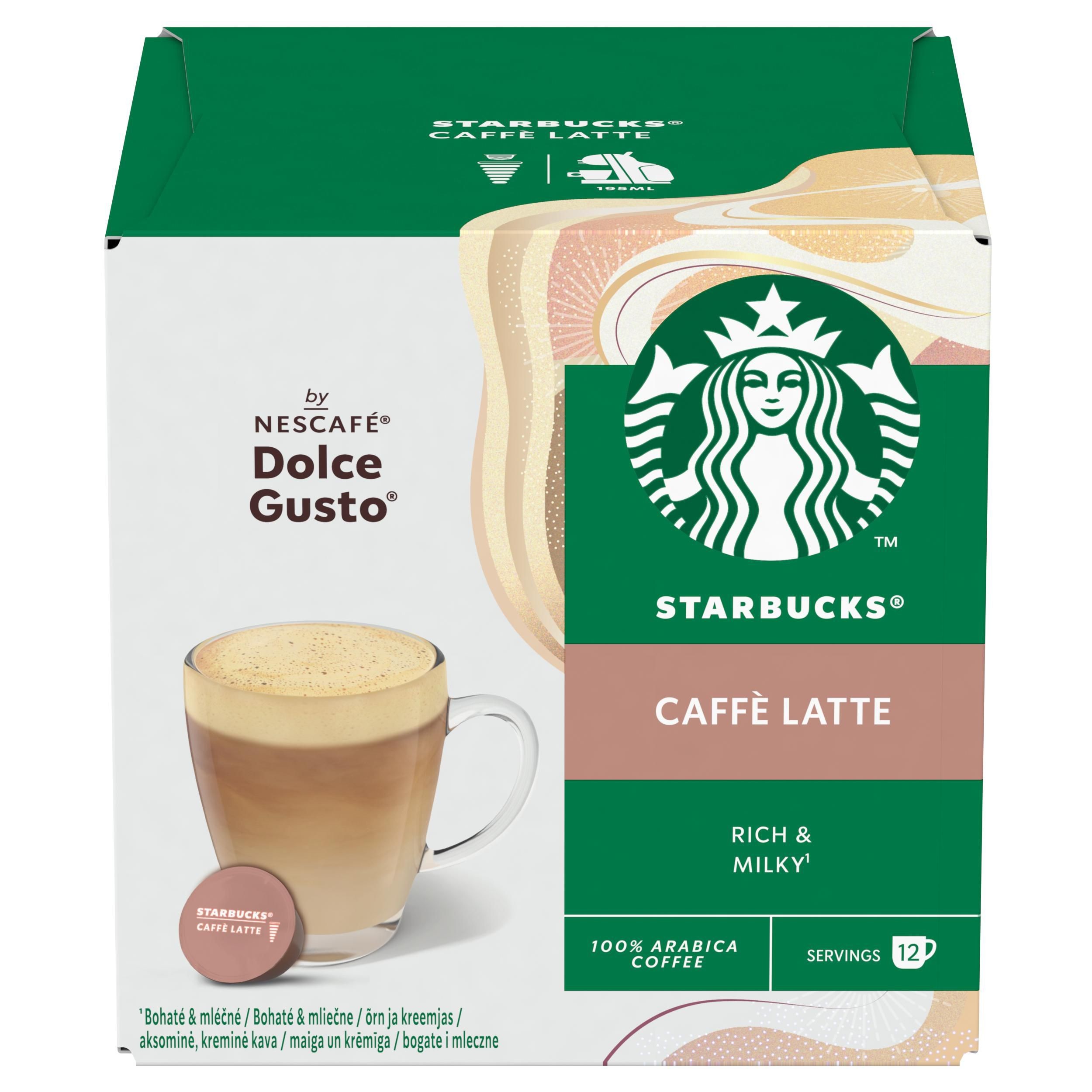 Nápoje - Starbucks Caffe Latte by Nescafé Dolce Gusto Kávové kapsle 12ks