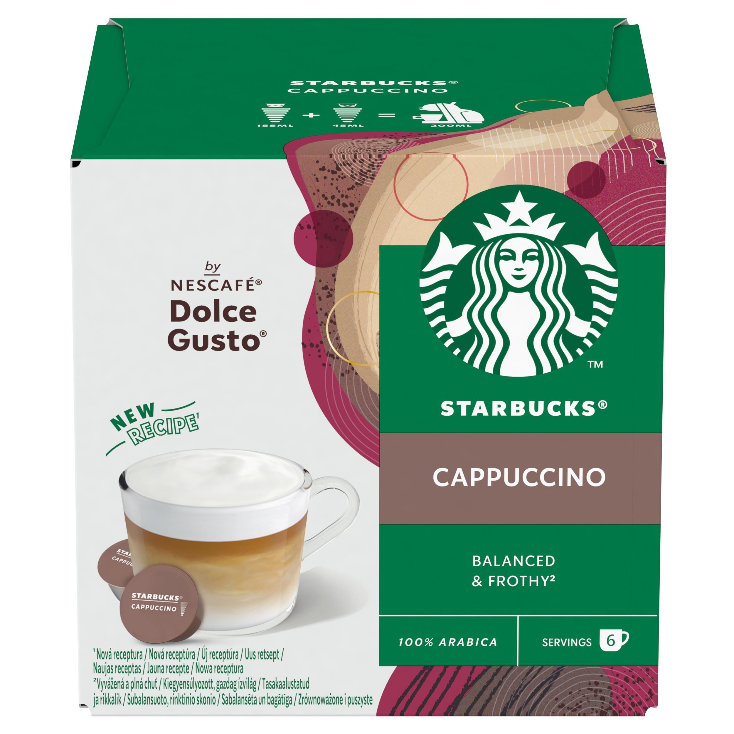 Nápoje - Starbucks Cappuccino by Nescafé Dolce Gusto Kávové kapsle 12 ks