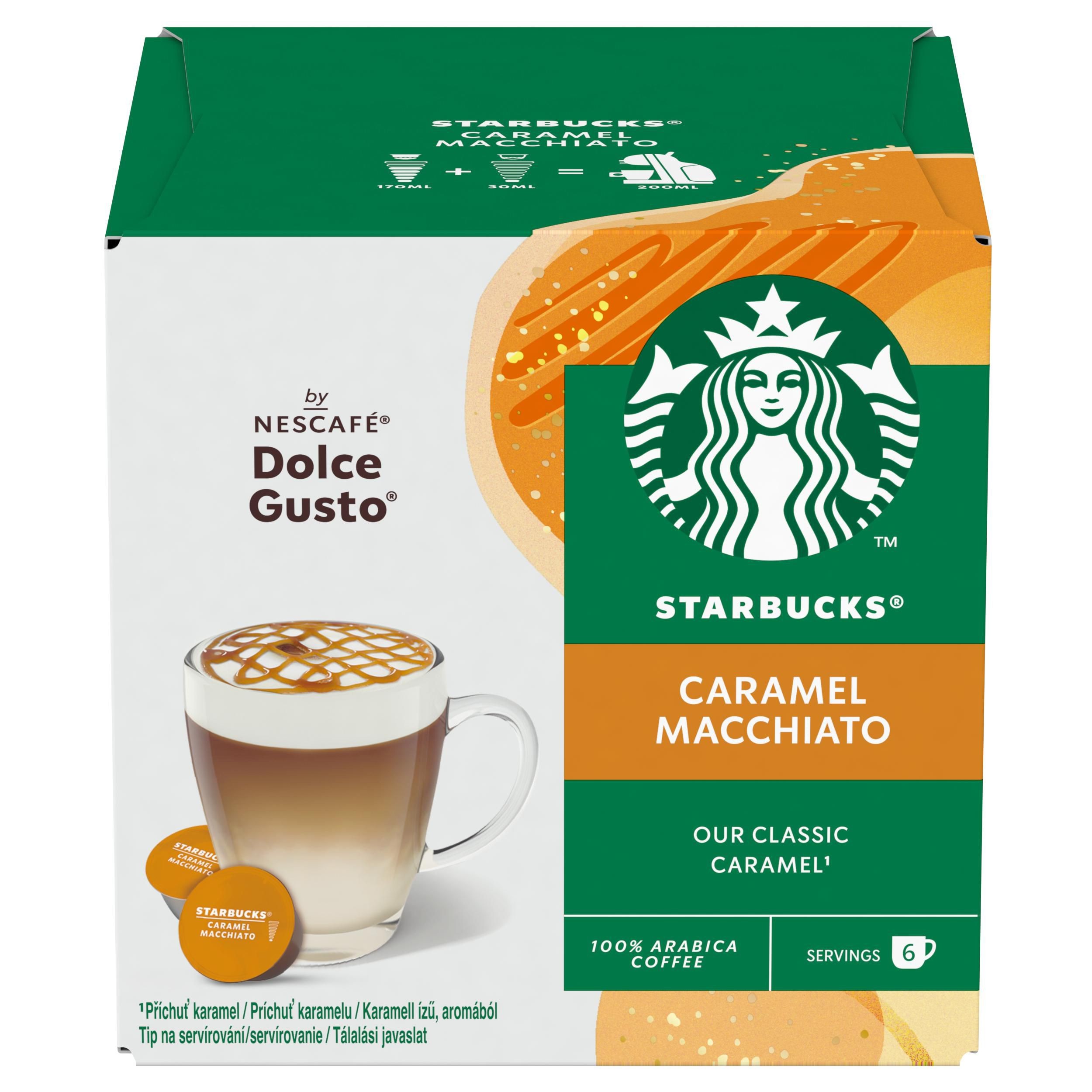 Nápoje - Starbucks Caramel Macchiato by Nescafé Dolce Gusto Kávové kapsle 12 ks