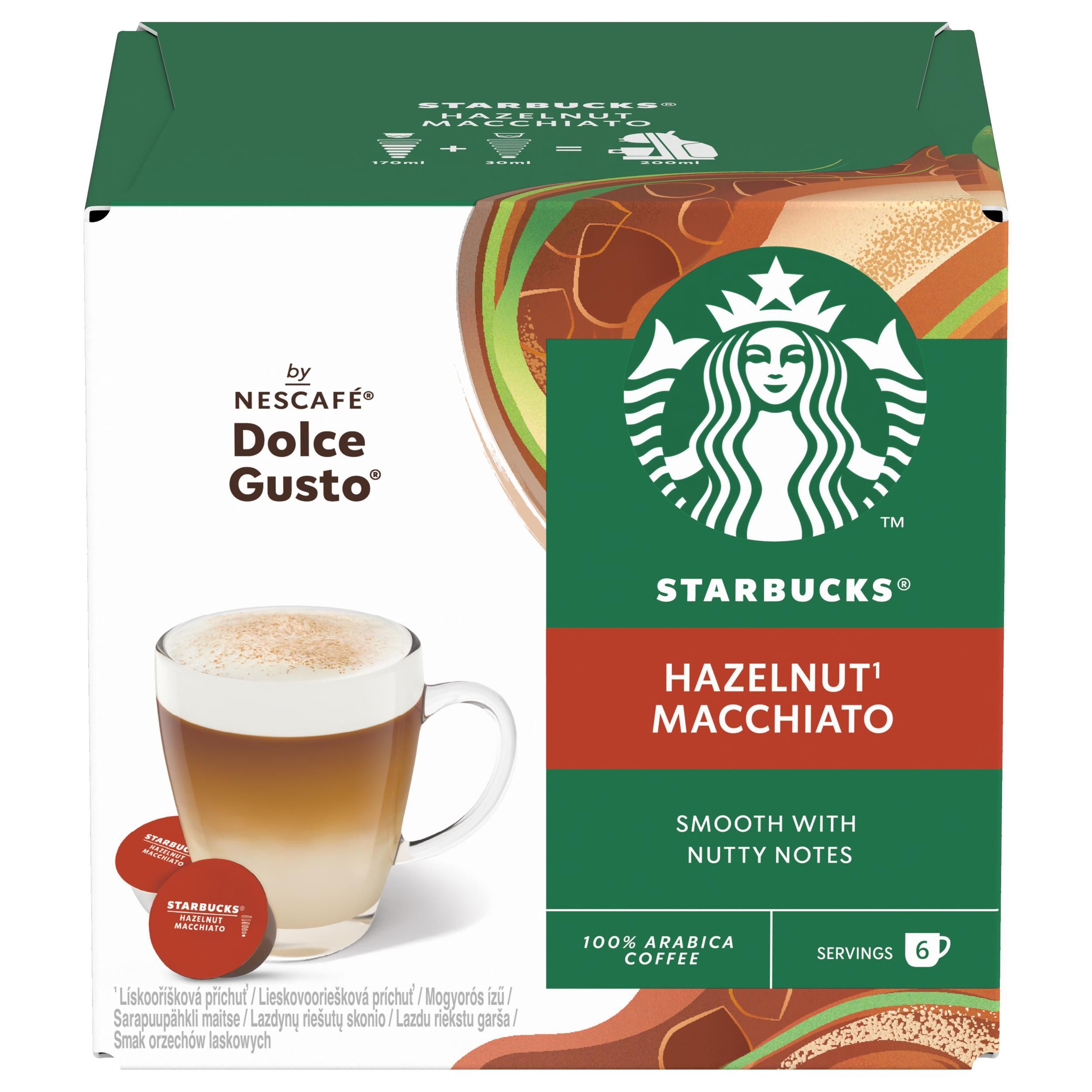 Nápoje - Starbucks Hazelnut Macchiato Kávové kapsle 123g