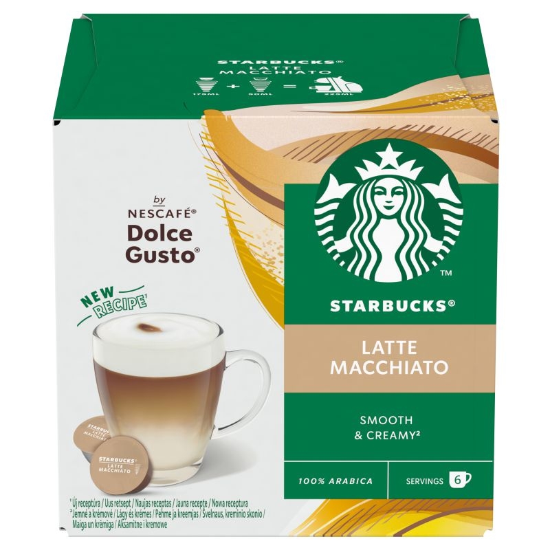 Nápoje - Starbucks Latte Macchiato by Nescafé Dolce Gusto Kávové kapsle 12 ks