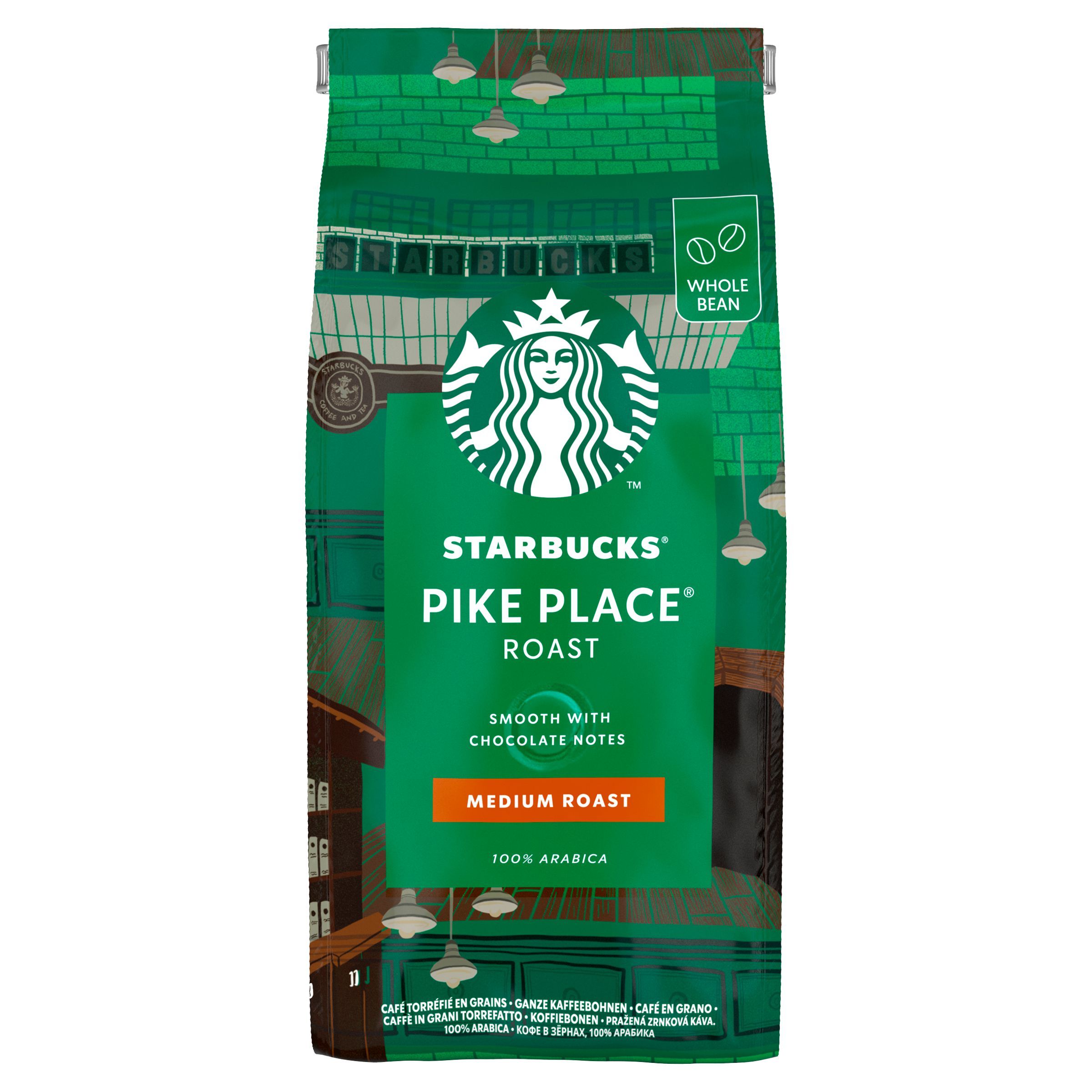 Nápoje - Starbucks Pike Place Espresso Roast Zrnková káva 450g