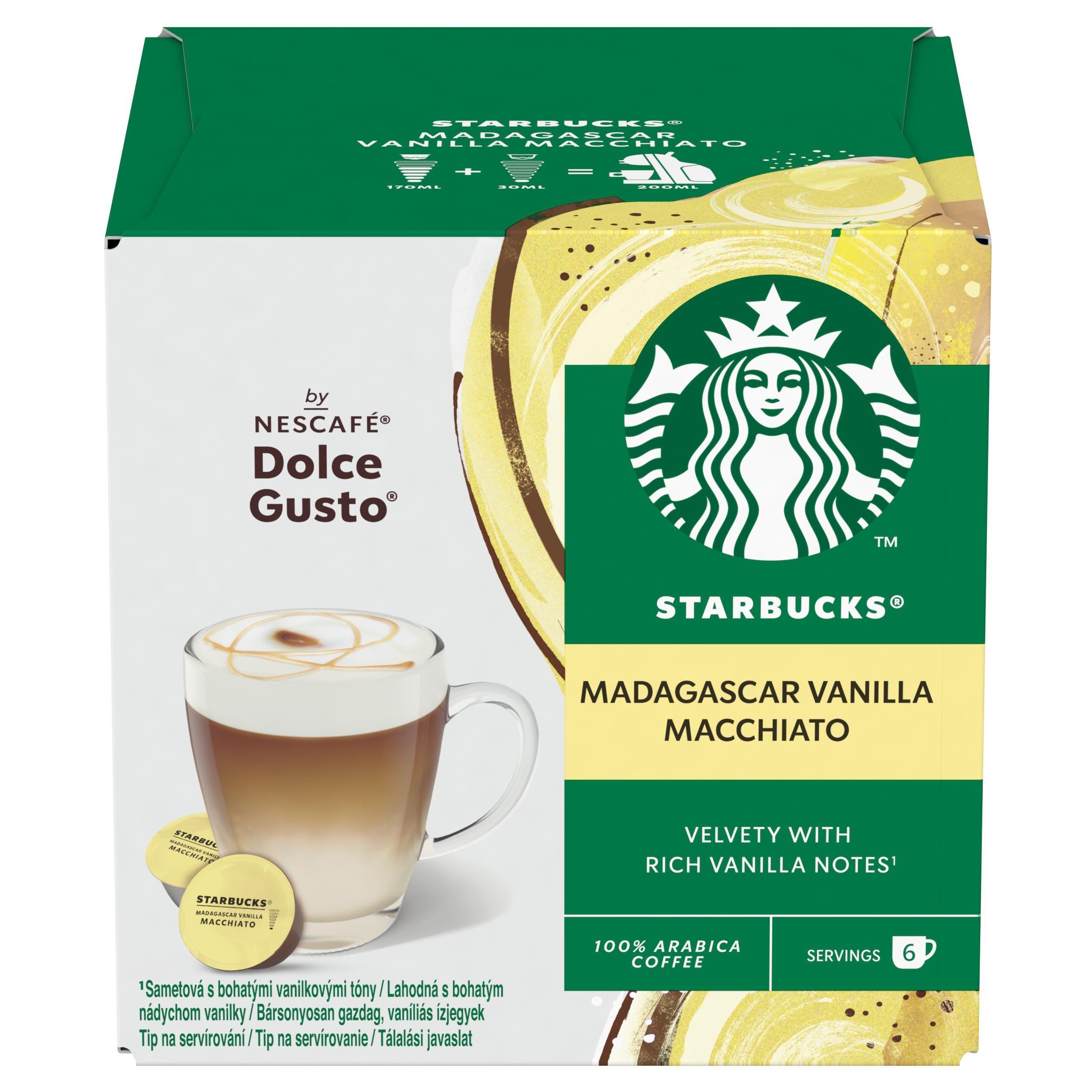 Nápoje - Starbucks Vanilkové Latte Macchiato Kávové kapsle 12ks