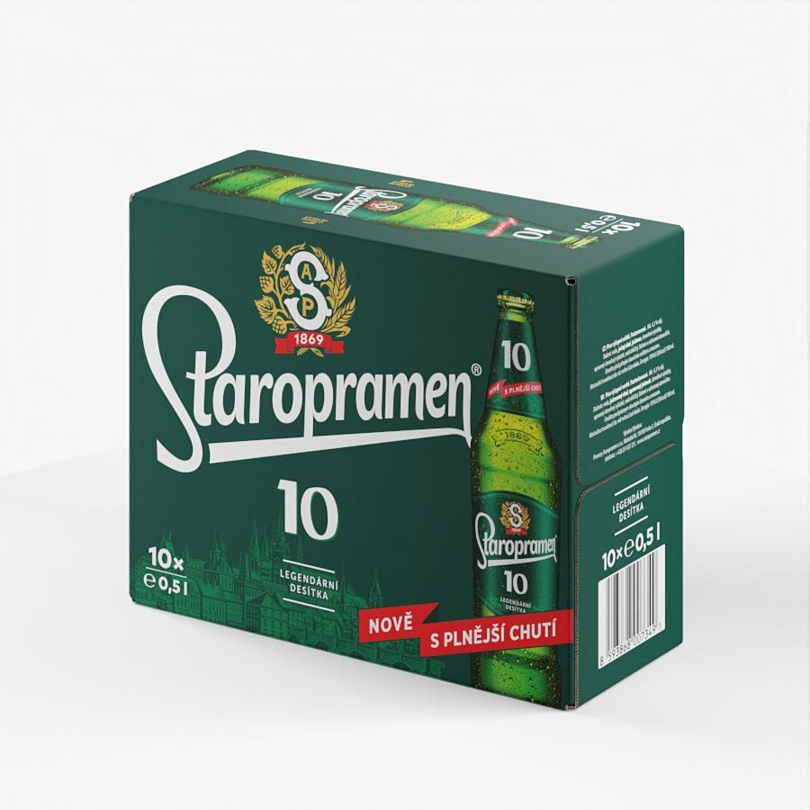 Nápoje - Staropramen 10 sklo 10 x 0,5 l