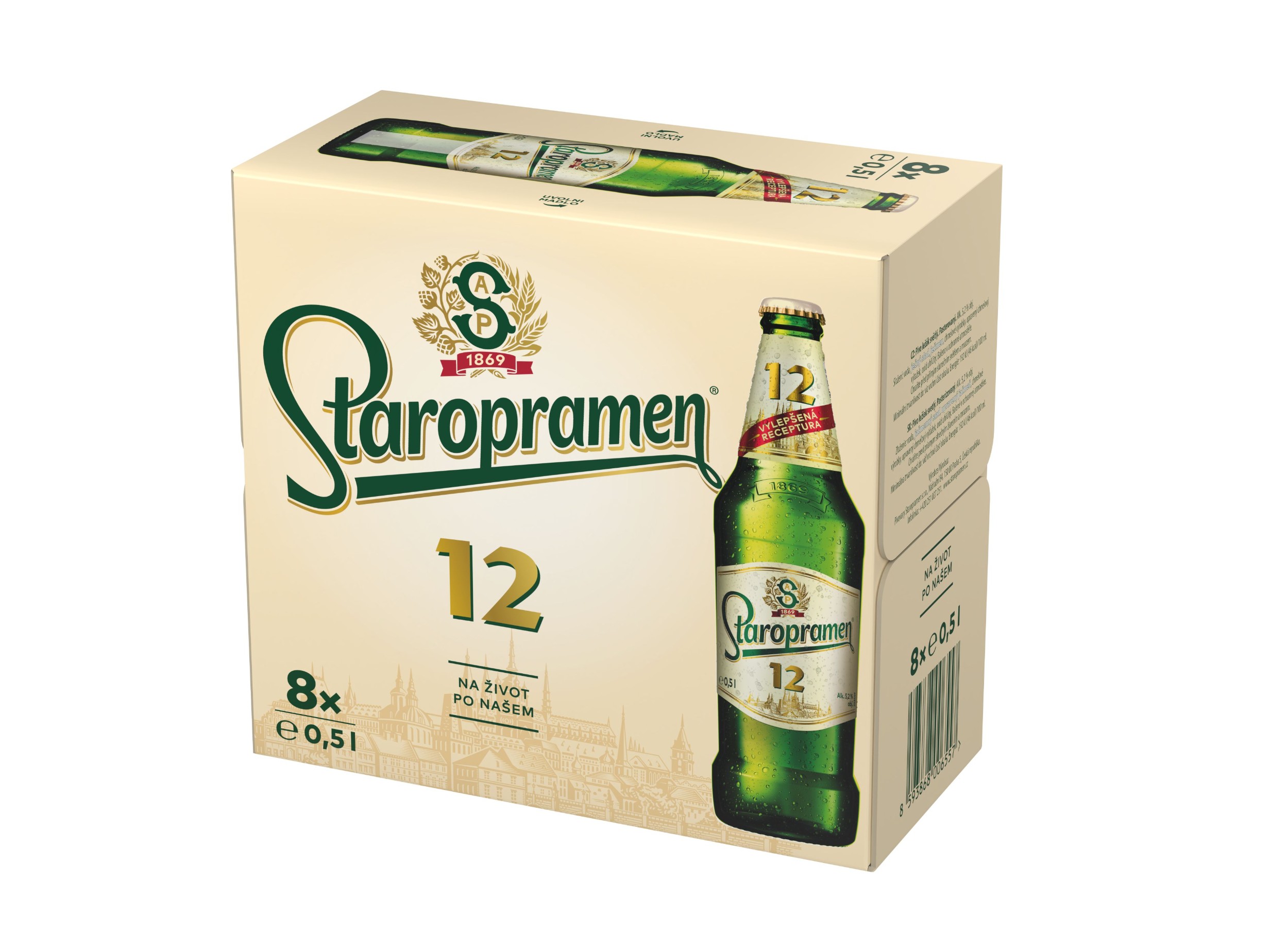 Nápoje - Staropramen ležák multipack 8 x 0,5 l
