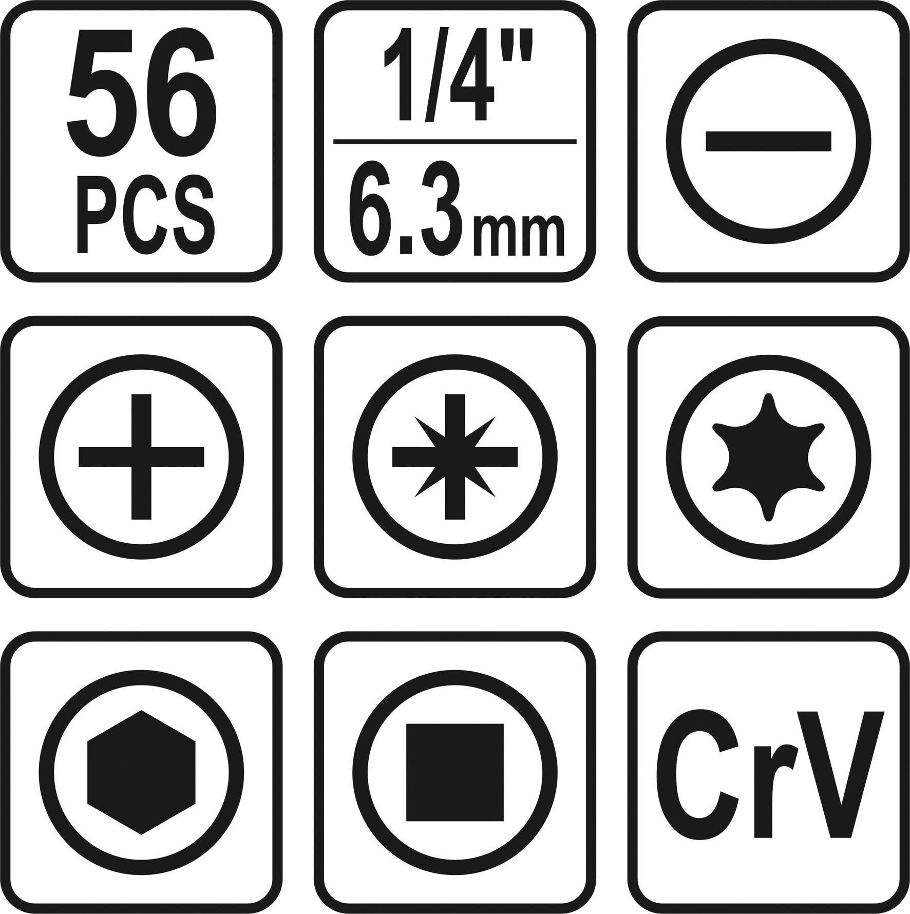 Sthor Sada bitů 1/4" 56ks-2