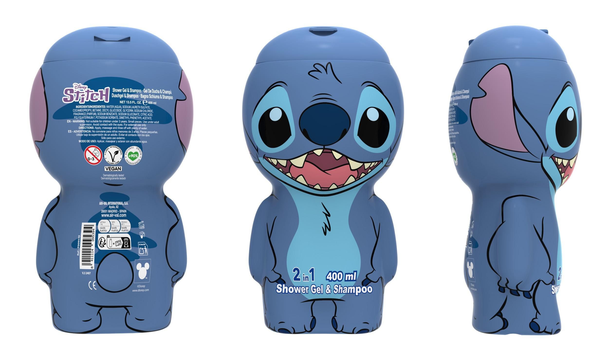 Stitch 2D sprchový gel a šampon 400 ml-0