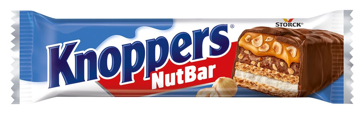 Trvanlivé potraviny - Storck Knoppers NutBar oplatky plněné mléčným krémem a nugátovým krémem 40g