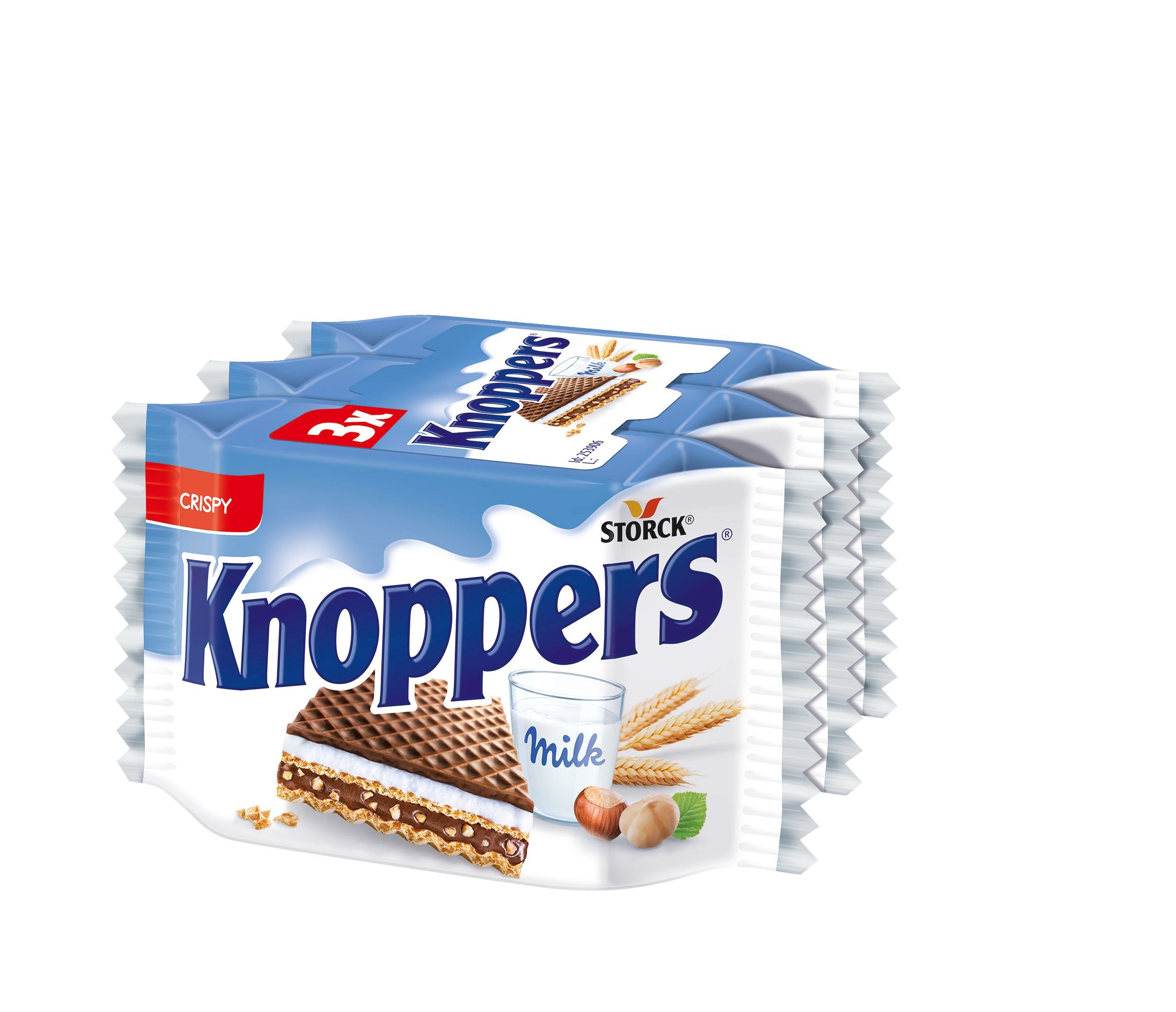 Trvanlivé potraviny - Storck Knoppers Oplatky plněné 3 x 25g