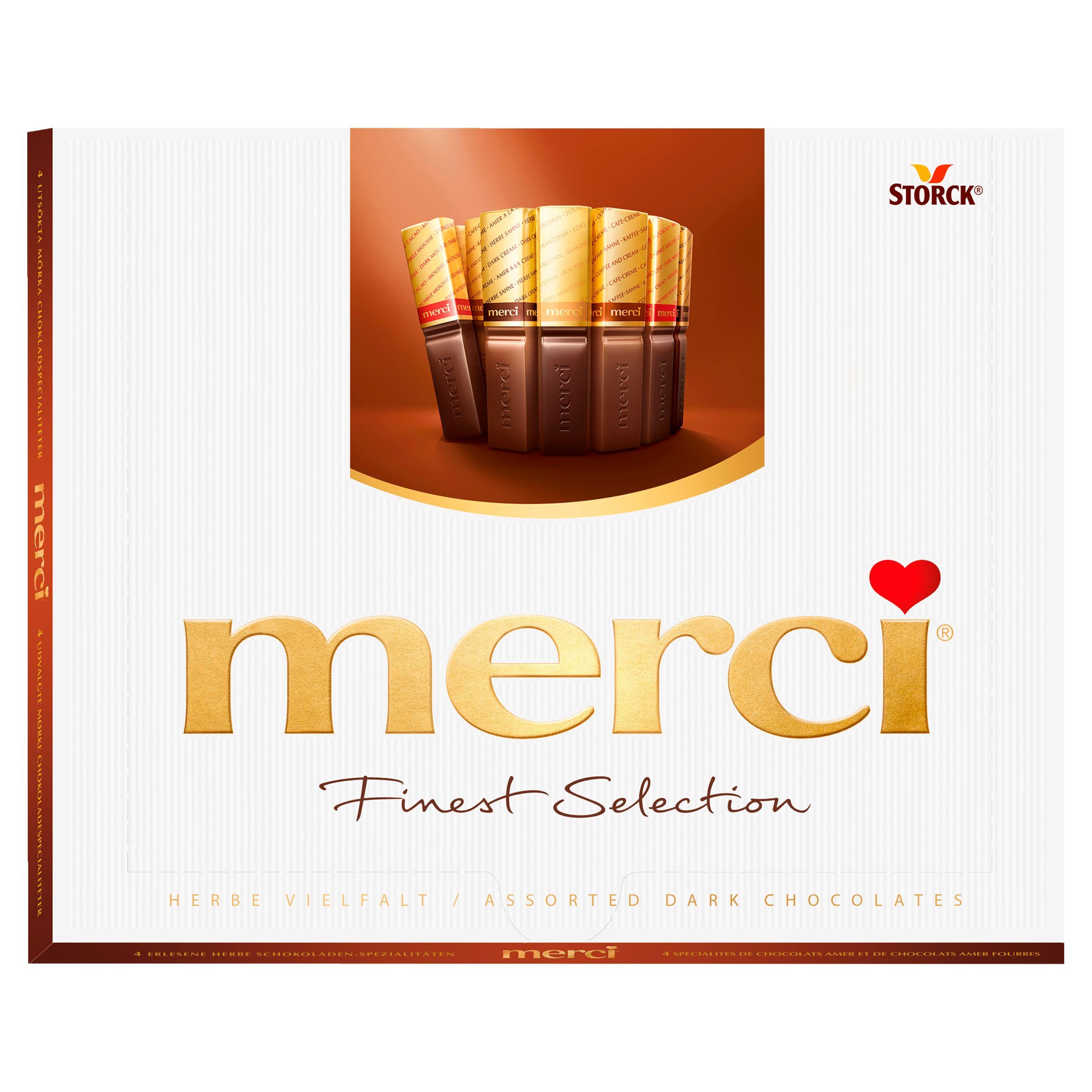 Trvanlivé potraviny - Storck merci Finest Selection hořká 250g
