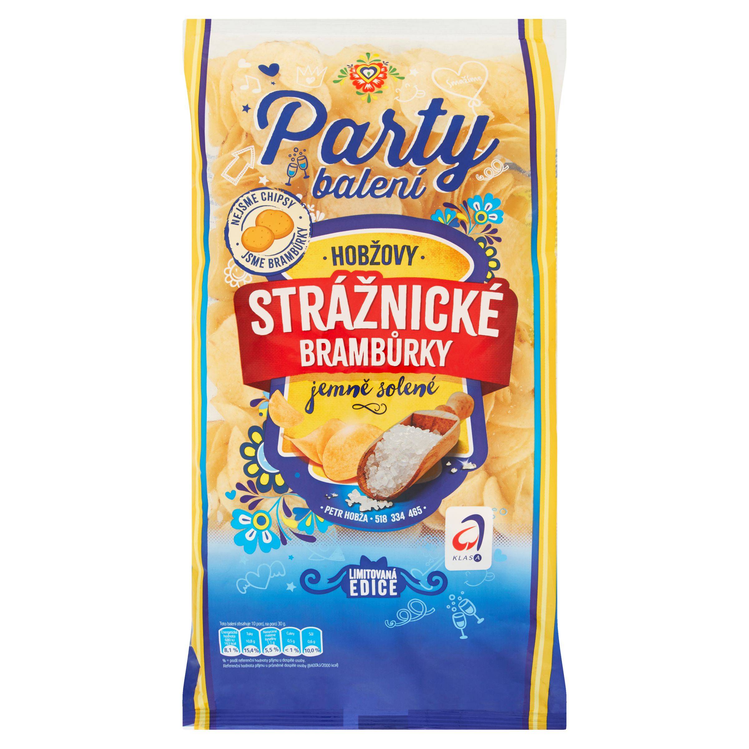 Trvanlivé potraviny - Strážnické Brambůrky Party balení solené 300 g