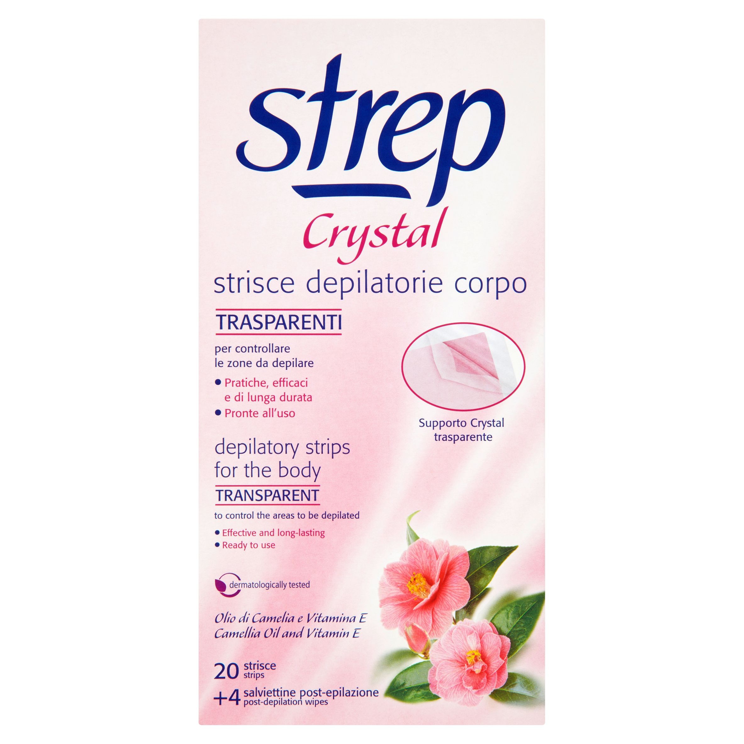 Drogerie a kosmetika - Strep Crystal Voskové pásky pro epilaci tela 20 ks