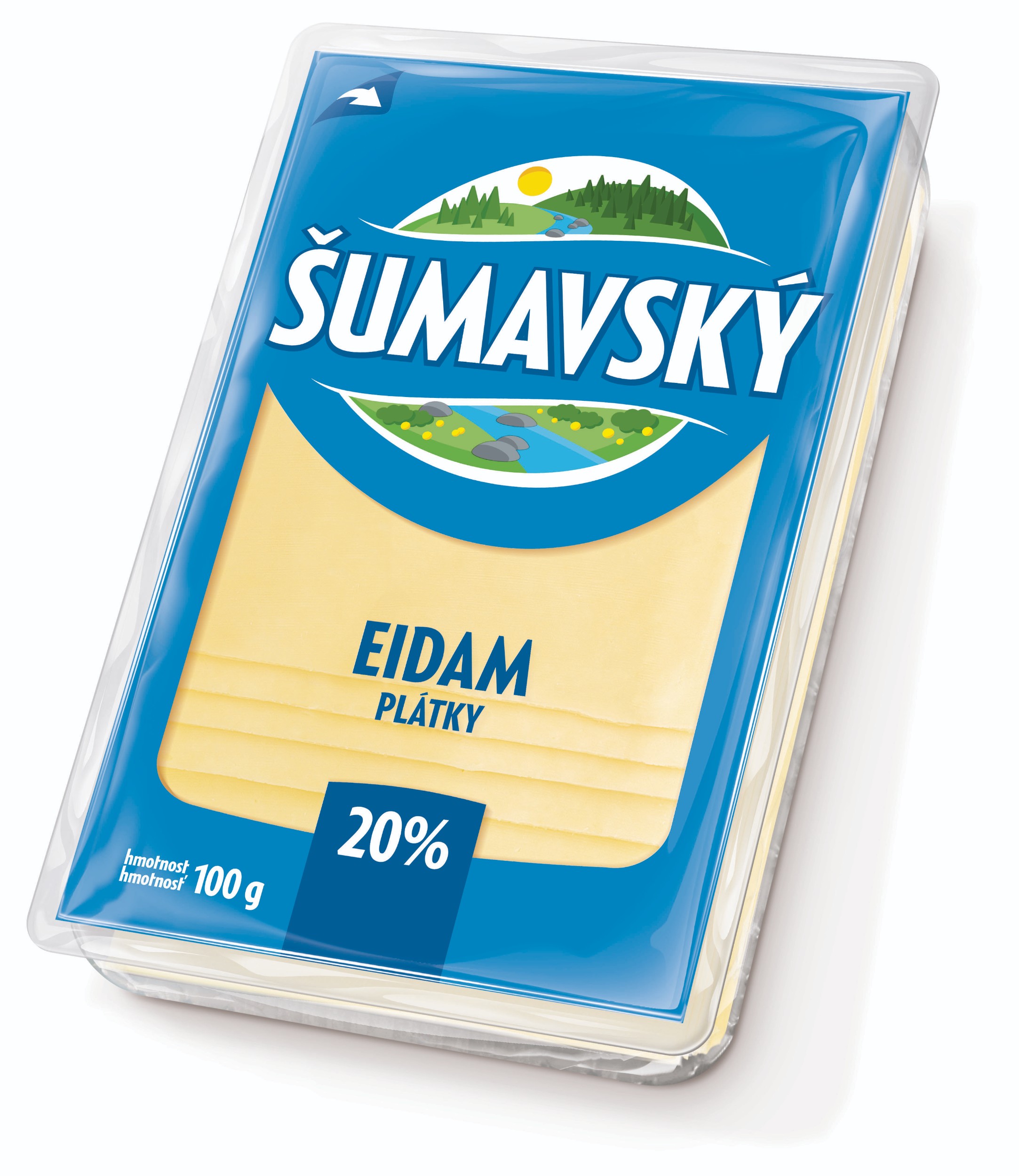 Mléčné a chlazené - Šumavský eidam 20% plátky 100 g