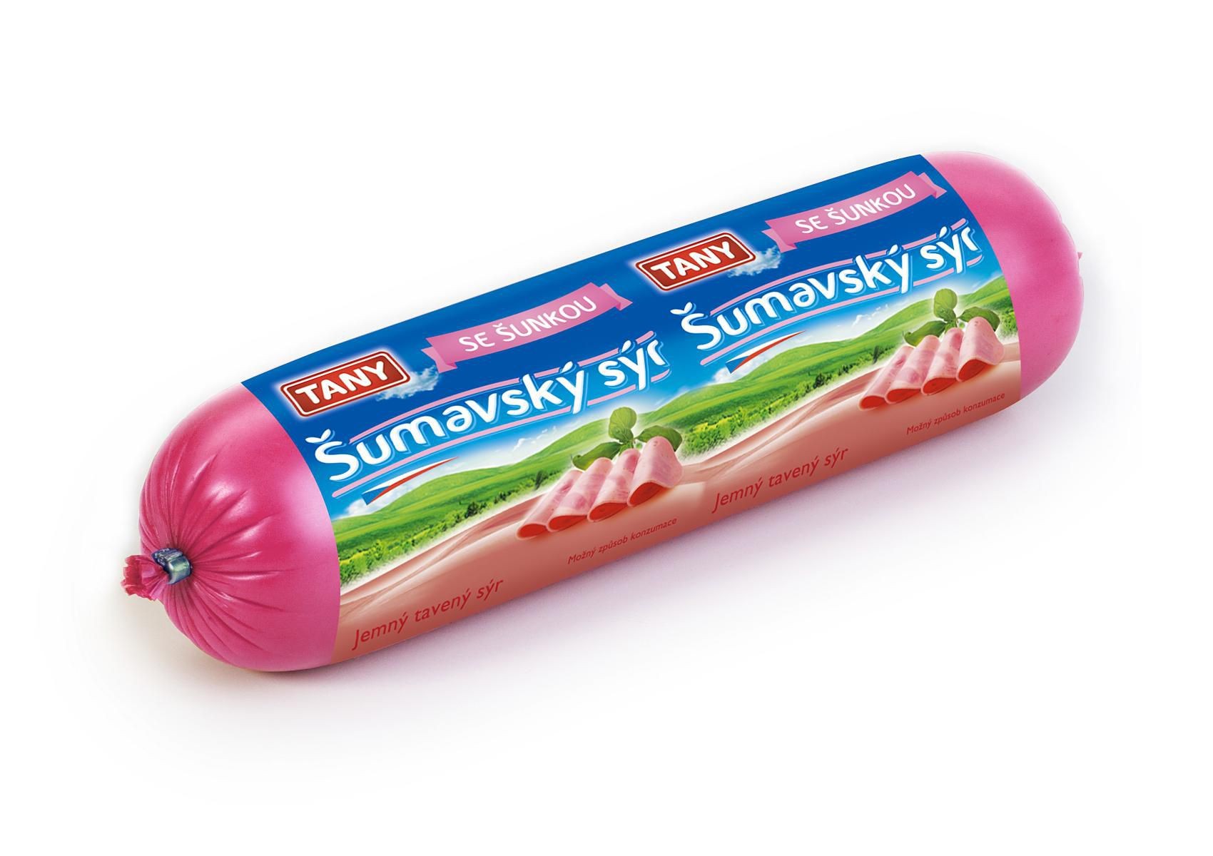 Šumavský tavený sýr se šunkou 90g-0