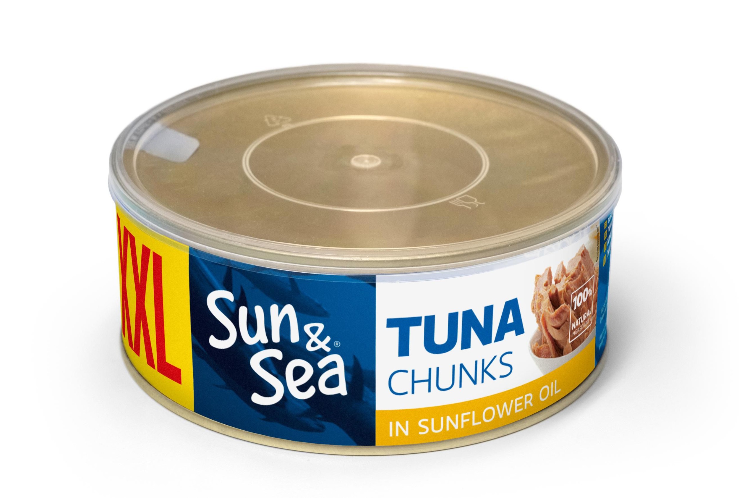 Trvanlivé potraviny - Sun & SeaTuňák kousky ve slunečnicovém oleji 750g