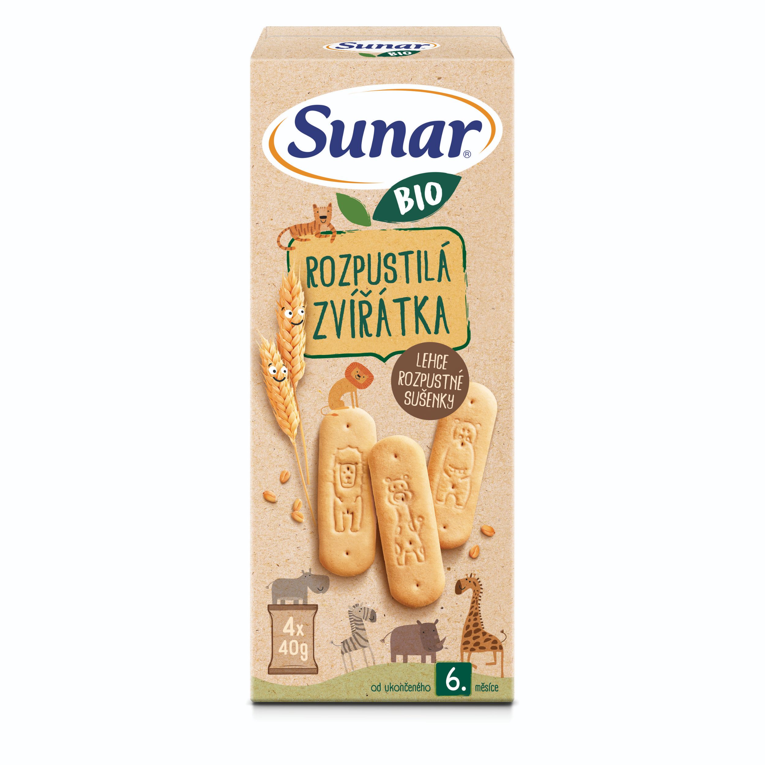 Zdravý svět - Sunar BIO dětské sušenky Rozpustilá zvířátka, vanilka 160g
