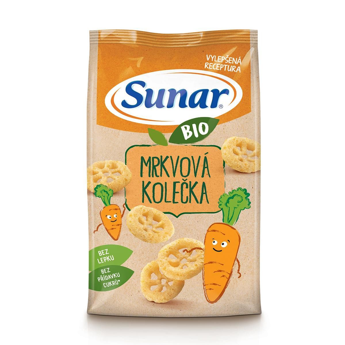Svět dětí - SUNAR BIO KŘUPKY MRKVOVÁ KOLEČKA 45 g