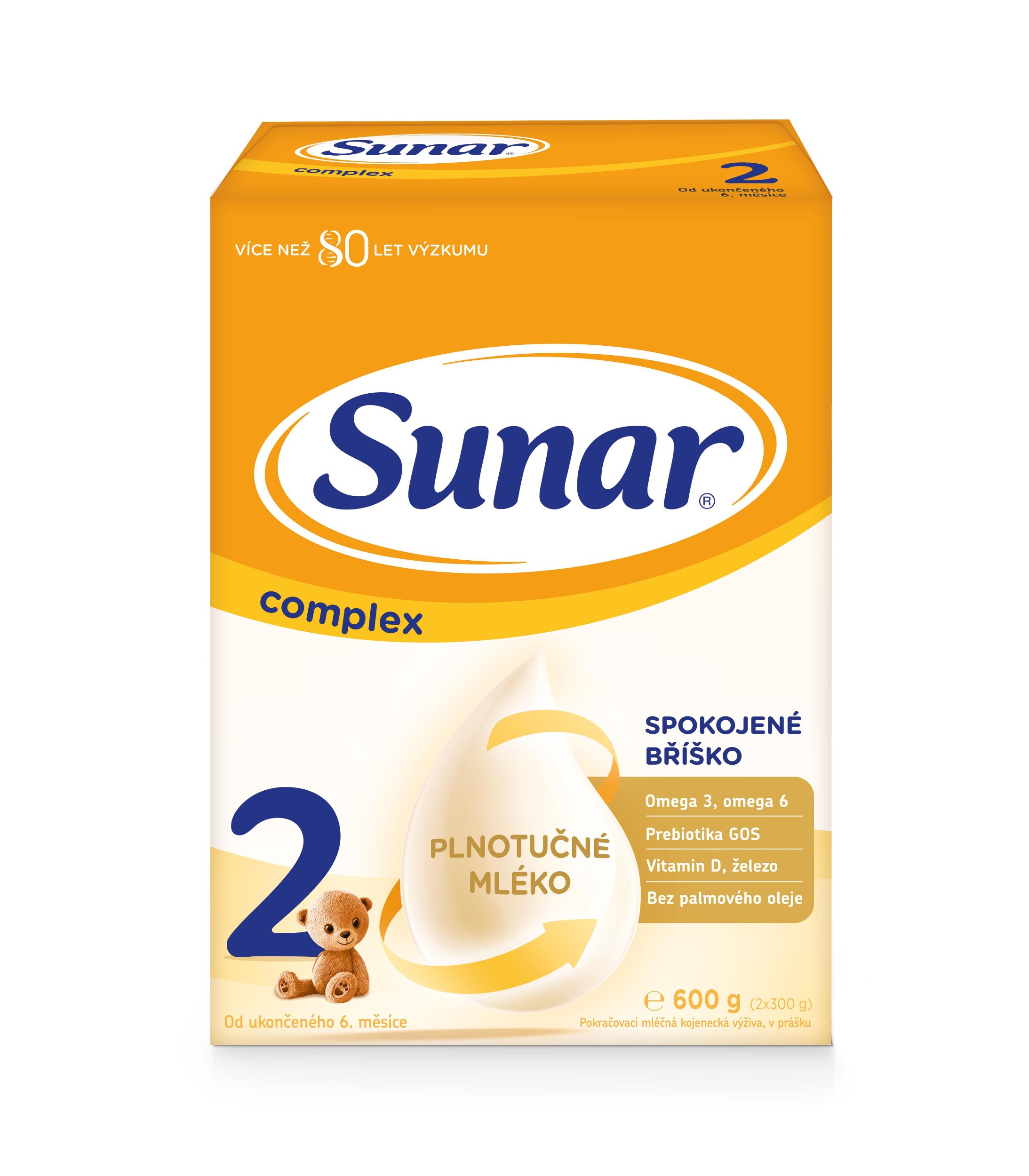 Svět dětí - Sunar Complex 2 pokračovací kojenecké mléko 600 g