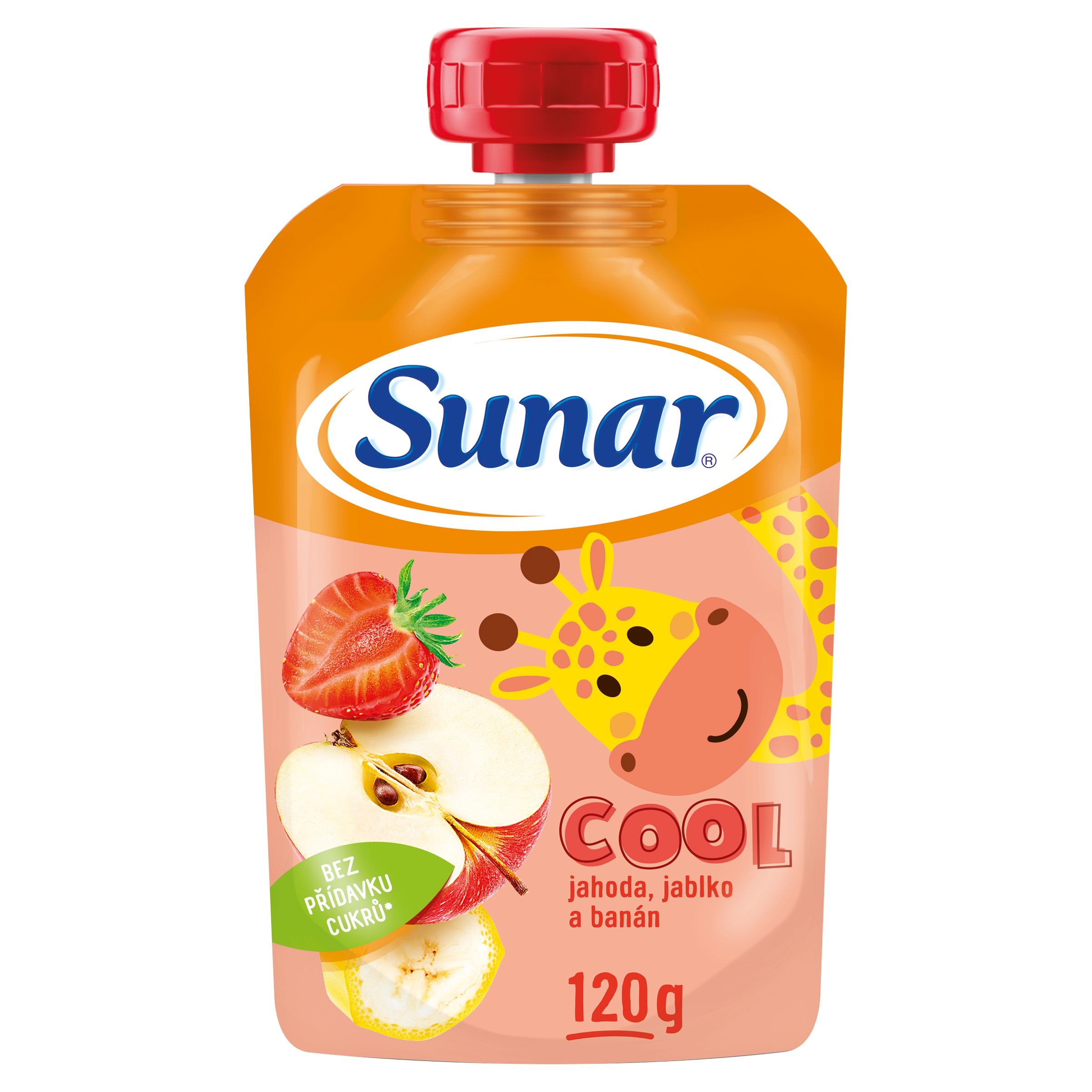 Svět dětí - Sunar Cool ovocná kapsička jahoda, banán, jablko 12m+ 120 g