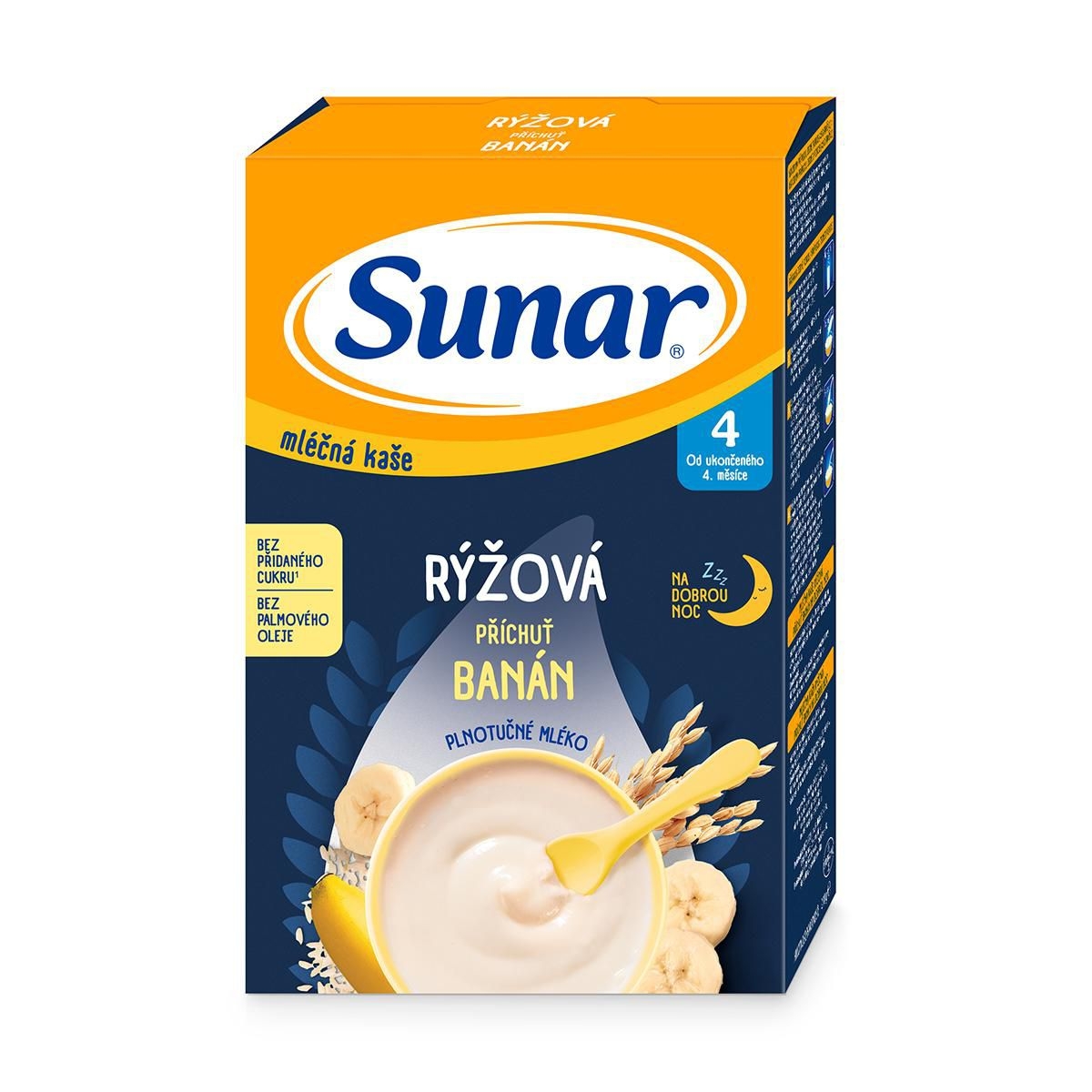 Svět dětí - Sunar Mléčná kaše rýžová příchuť banán na dobrou noc 210 g