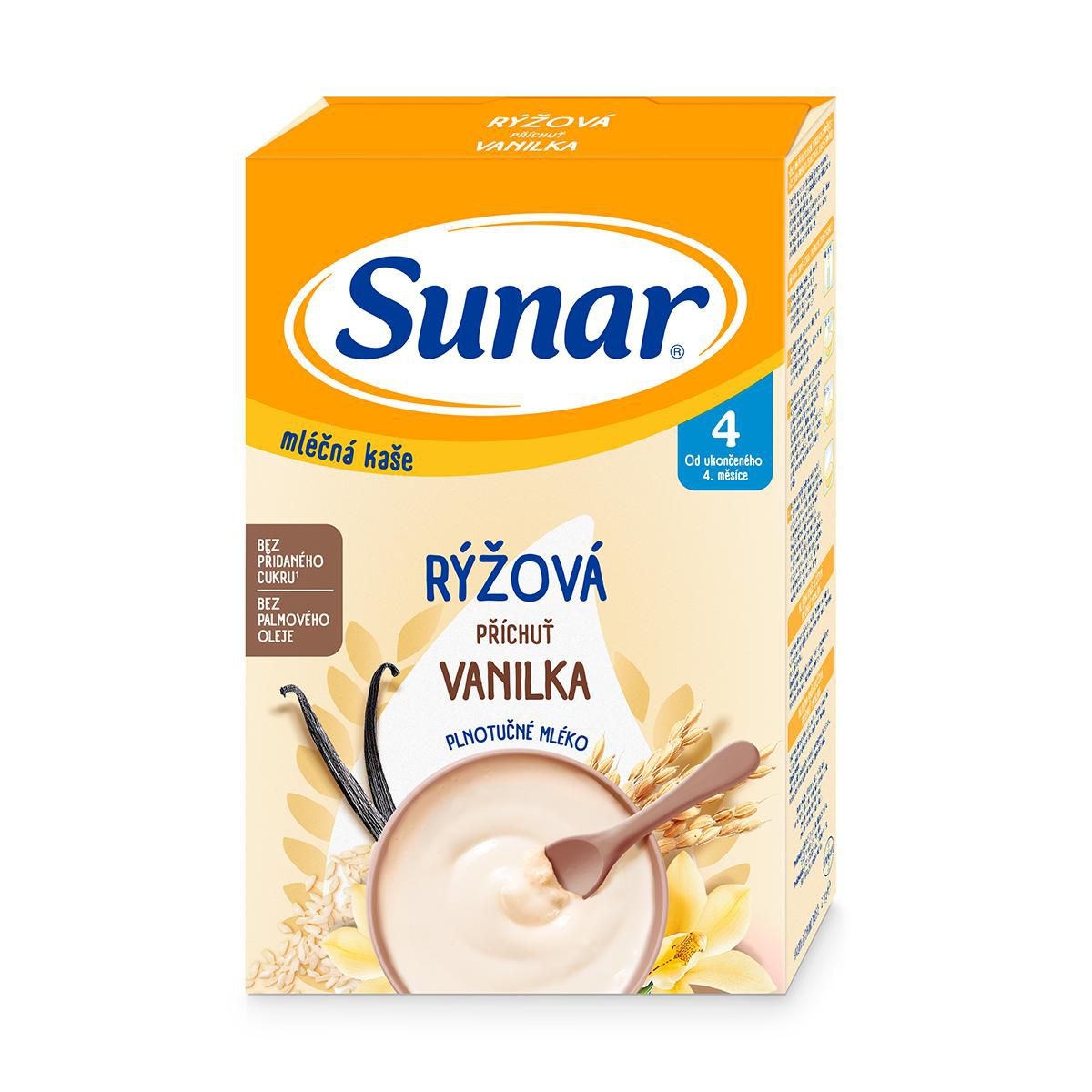 Svět dětí - Sunar Mléčná kaše rýžová příchuť vanilka 210 g