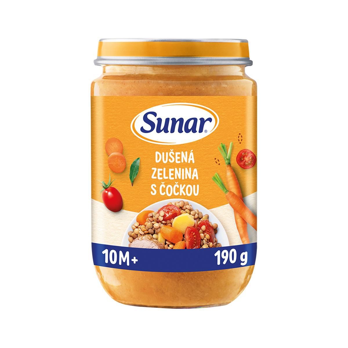Svět dětí - Sunar Příkrm dušená zelenina s čočkou 10m+, 190g