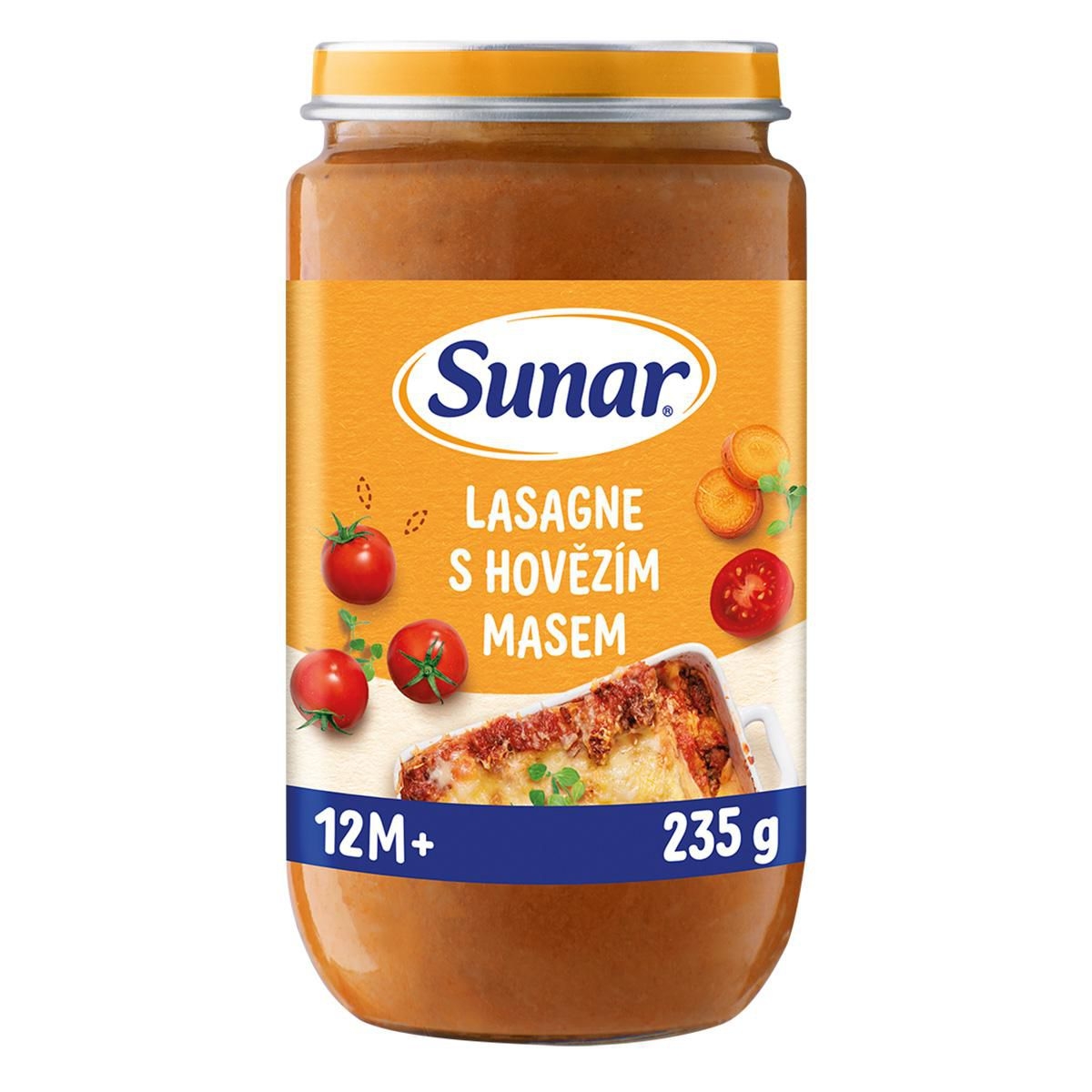Svět dětí - Sunar Příkrm lasagne s hovězím masem 12m+, 235g