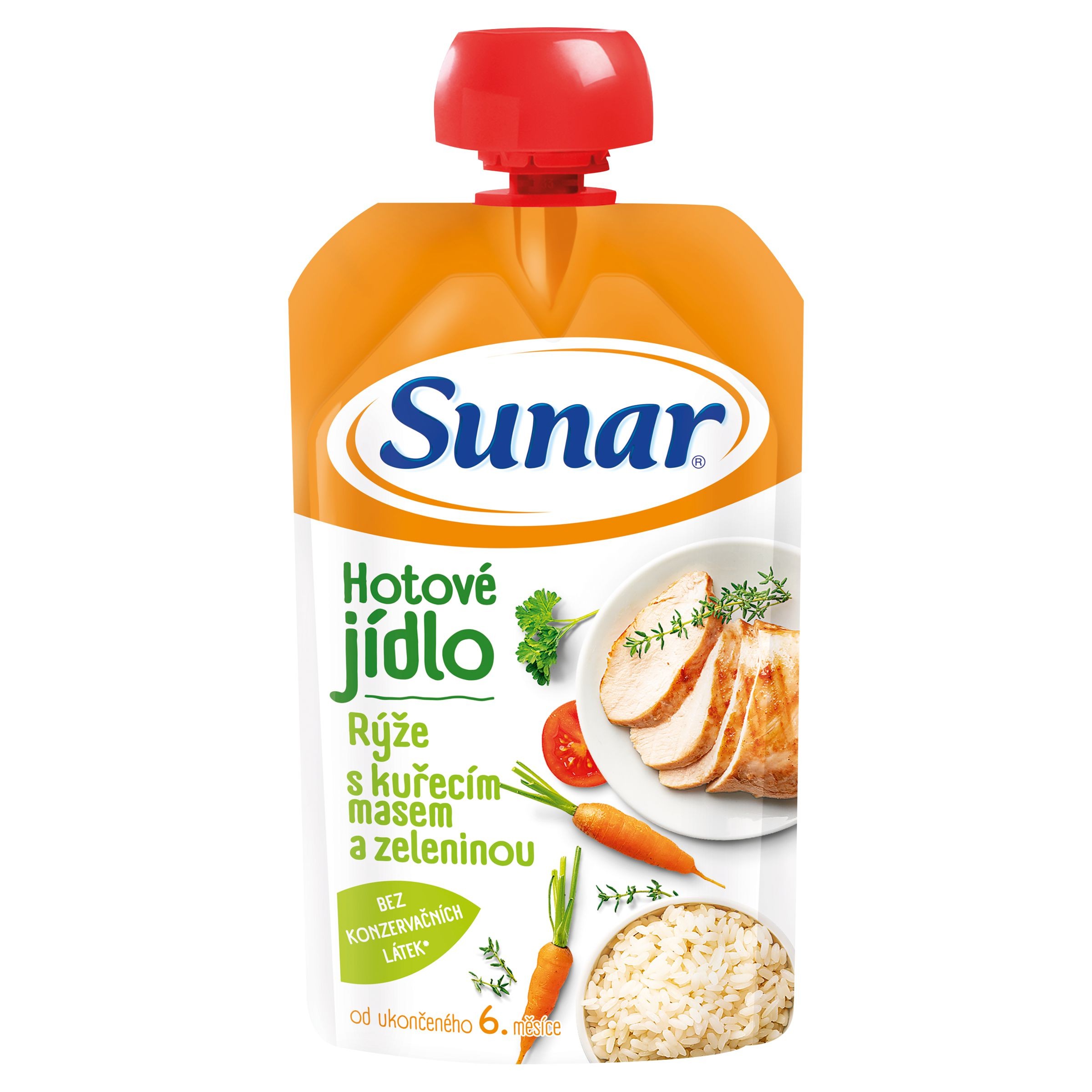 Svět dětí - Sunar Příkrm rýže s kuřecím masem a zeleninou 6m+ 120 g