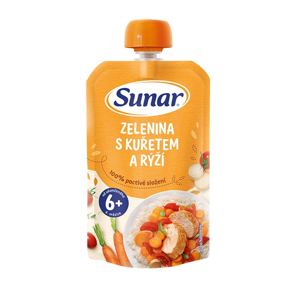 Svět dětí - Sunar Příkrm rýže s kuřecím masem a zeleninou 6m+ 120 g