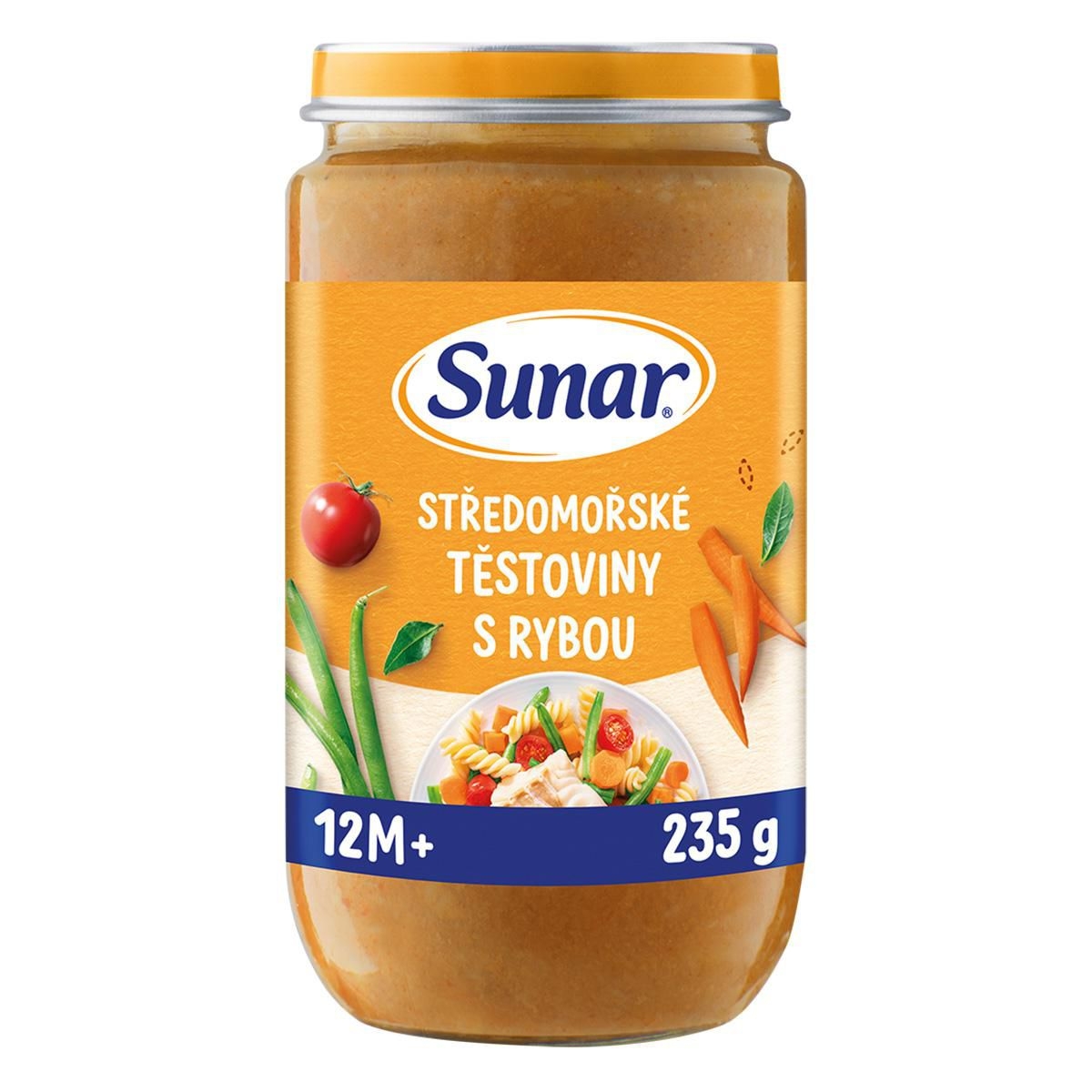 Svět dětí - Sunar Příkrm středomořské těstoviny s rybou 12m+, 235g