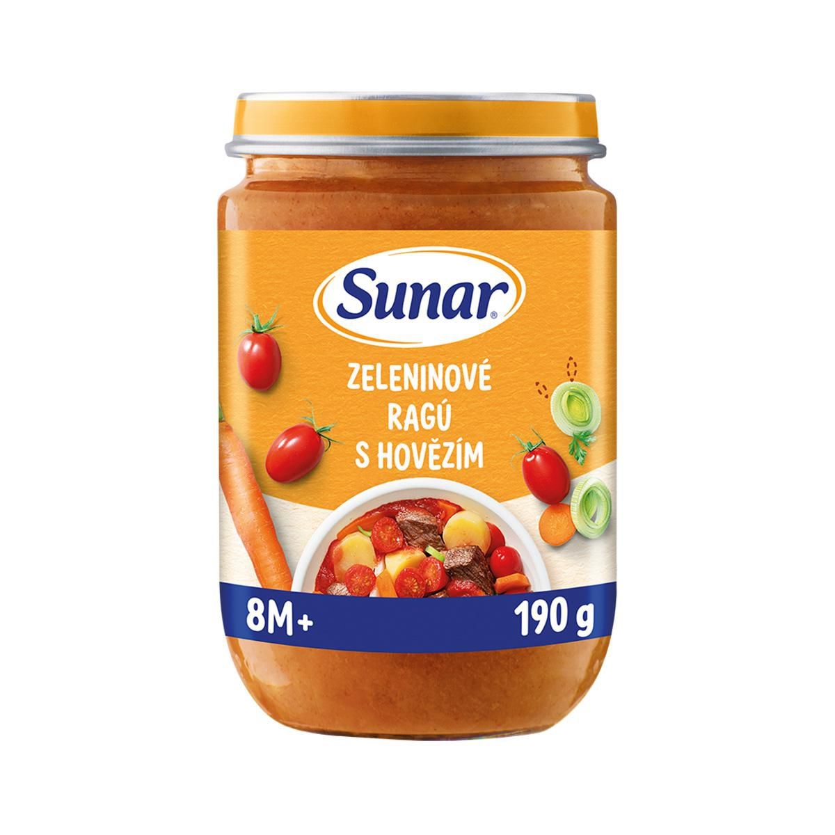 Svět dětí - Sunar Příkrm zeleninové ragú s hovězím 8m+, 190g