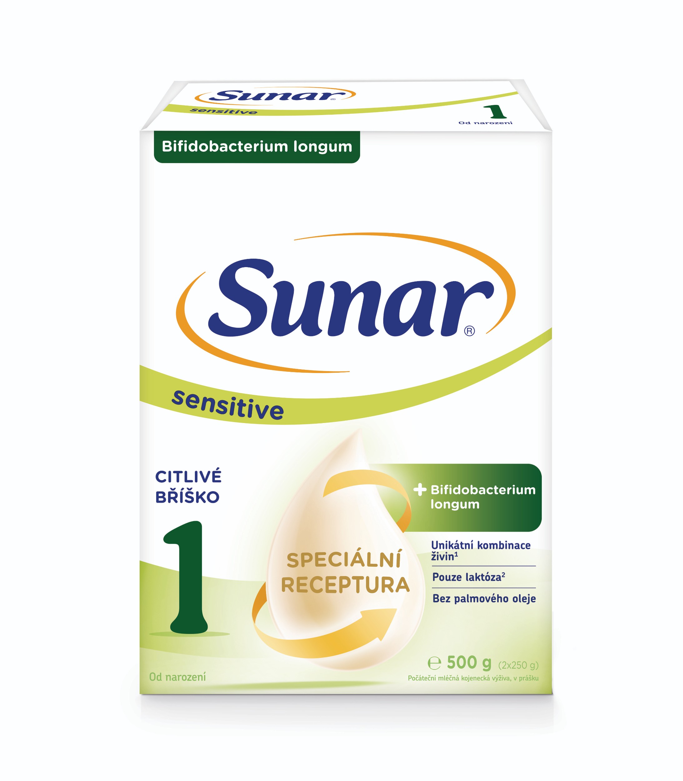 Svět dětí - Sunar Sensitive 1, počáteční kojenecké mléko 500 g