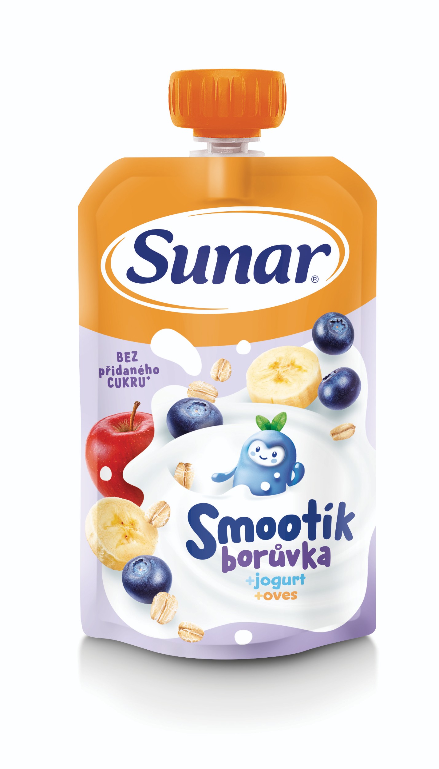 Svět dětí - Sunar Smootík dětská kapsička borůvka, jogurt, ovesné vločky 12m+, 120 g