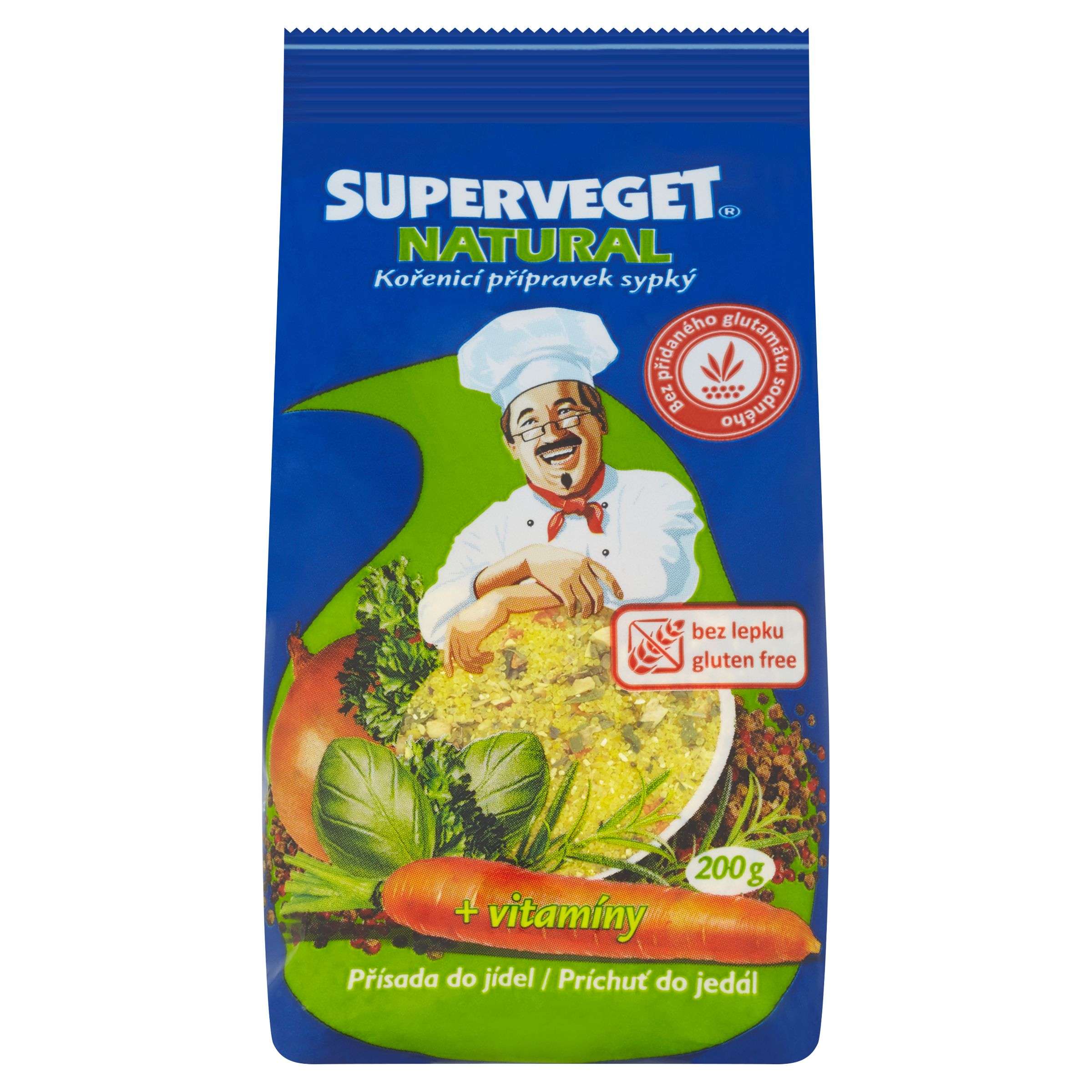 Trvanlivé potraviny - Superveget Natural kořenicí přípravek sypký 200 g