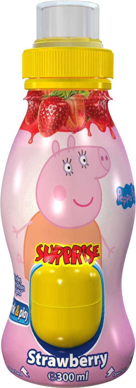 Svět dětí - SURPRISE PEPPA PIG jahoda 0,3l PET