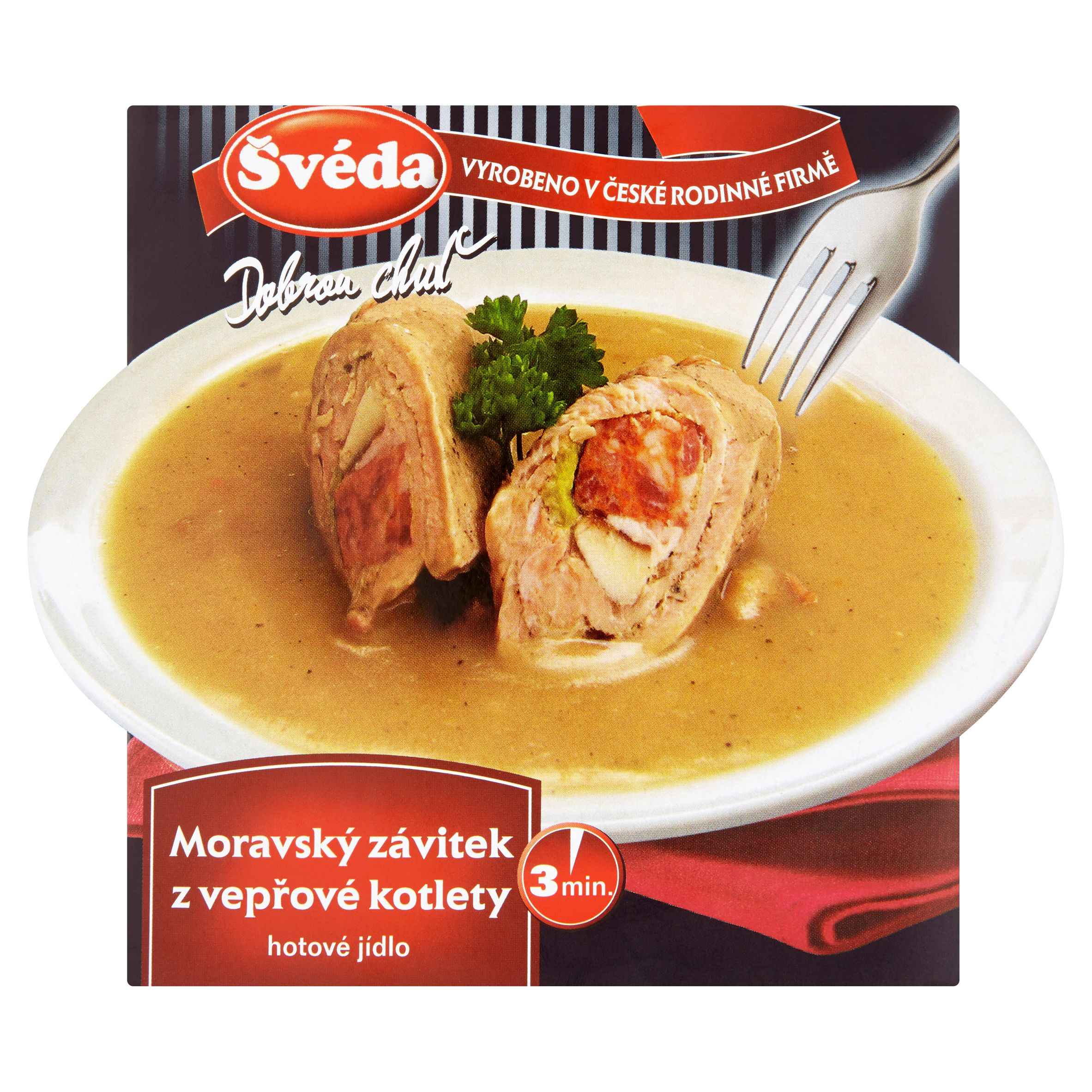 Hotová jídla - Švéda Moravský závitek z vepřové kotlety 330g