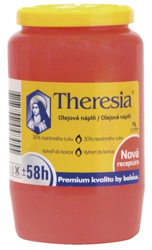 Domácnost a Zahrada - Svíčka hřbitovní Theresia kompozitní 155g 58h červená