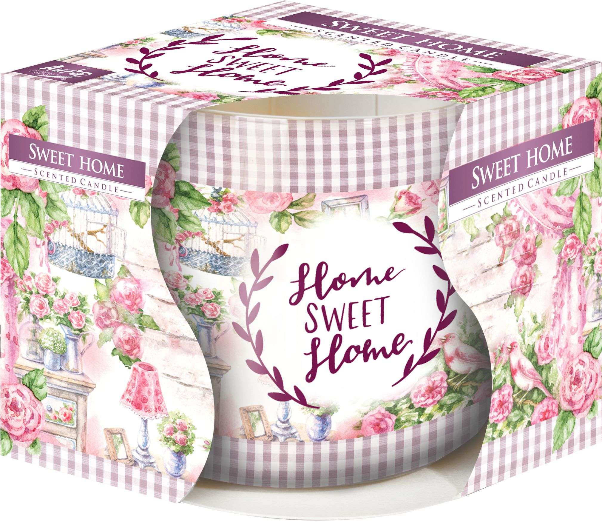 Domácnost a Zahrada - Svíčka ve skle s folií vonná SWEET HOME 100g