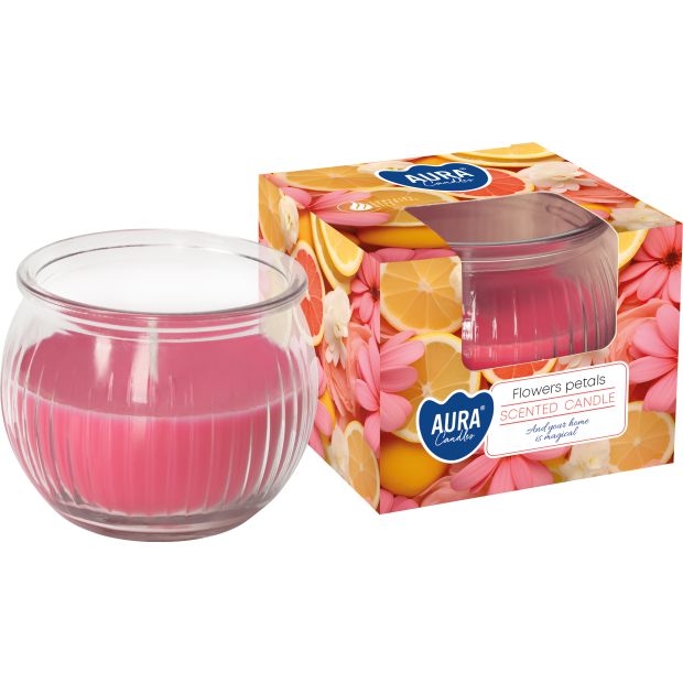 Domácnost a Zahrada - Svíčka vonná ve skle FLOWERS PETALS, 80g G
