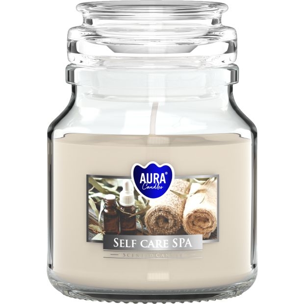 Domácnost a Zahrada - Svíčka vonná ve skle s víčkem  Self care spa 120g