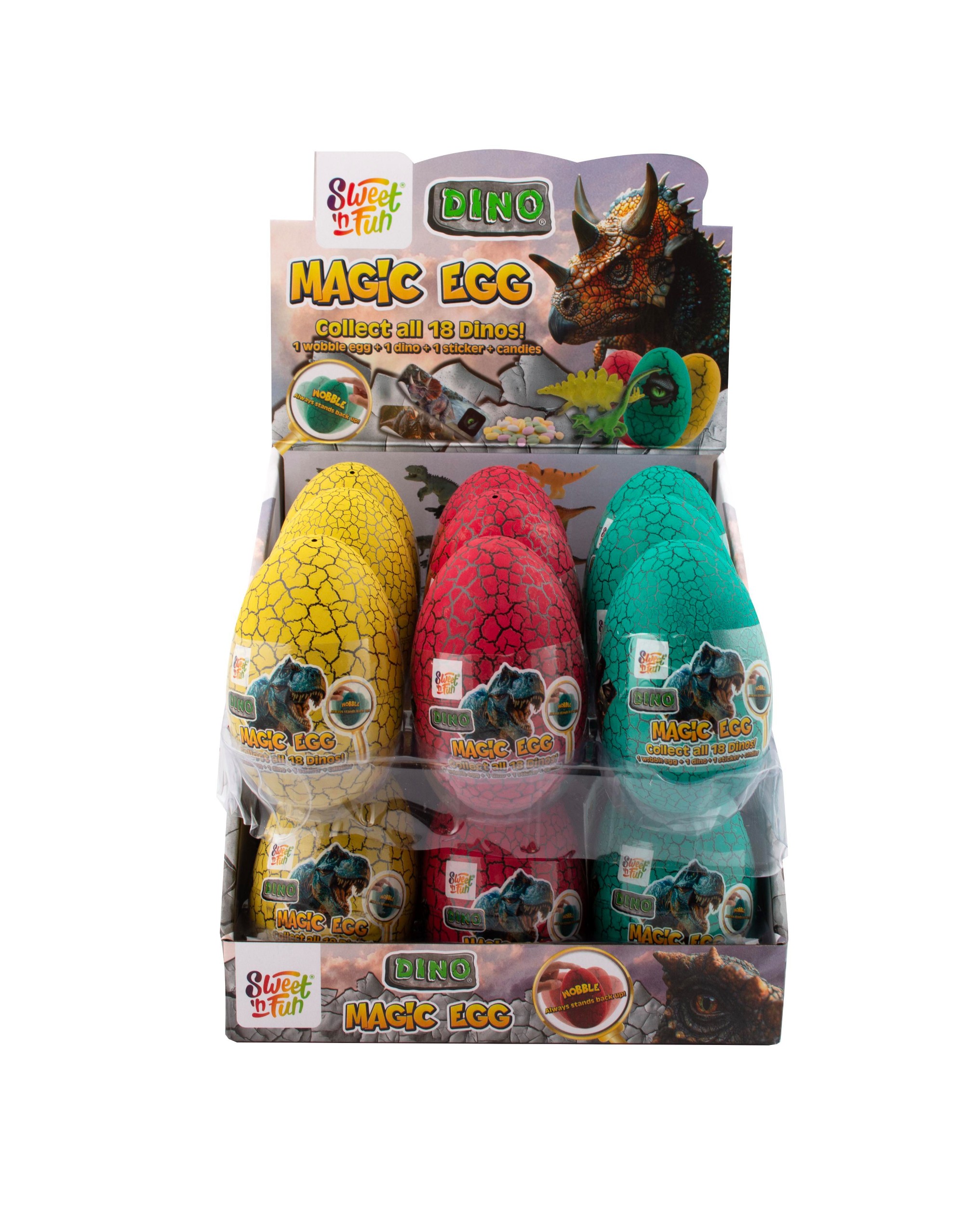 Trvanlivé potraviny - Sweet And Fun Dino Magic vejce, různé barvy 10g