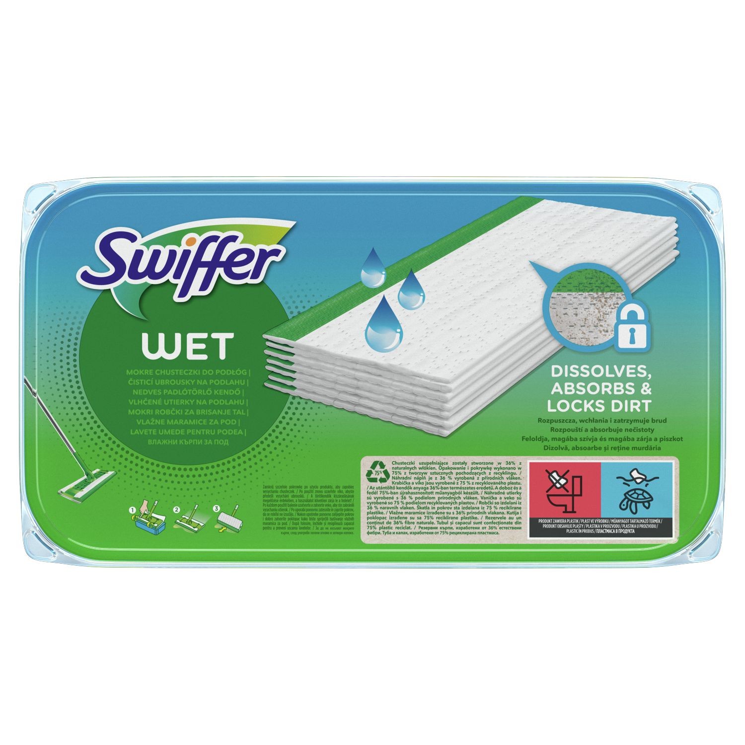 Drogerie a kosmetika - Swiffer Sweeper Čisticí ubrousky na podlahu s Citrus Fresh vůní 10ks