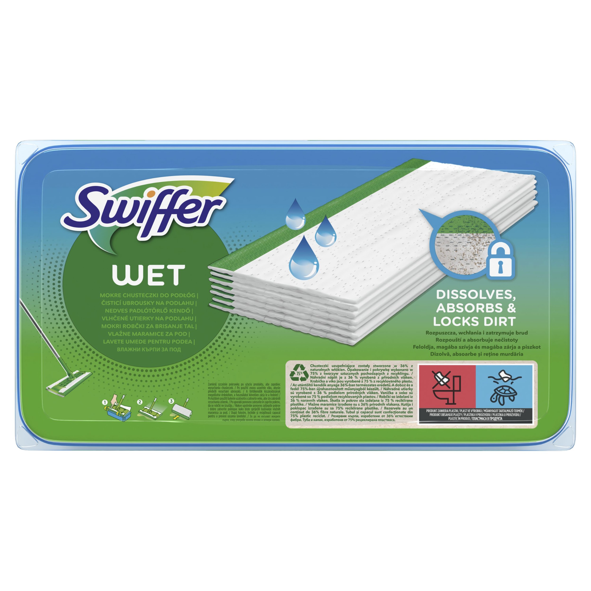 Drogerie a kosmetika - Swiffer Sweeper čisticí vlhké ubrousky na podlahu s Citrus Fresh vůní 24 ks