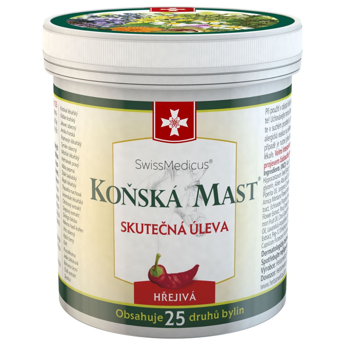 Péče o zdraví - SwissMedicus Koňská mast hřejivá 250 ml