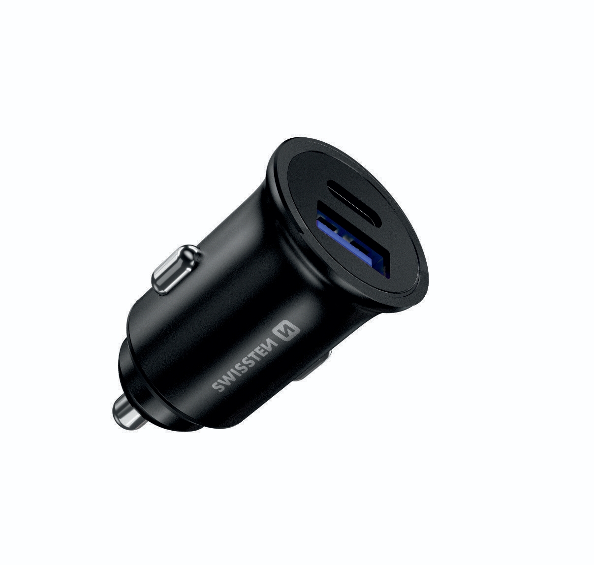 Elektro - Swissten CL adaptér POWER DELIVERY USB-C + QUICK CHARGE 3.0 36W metal černý